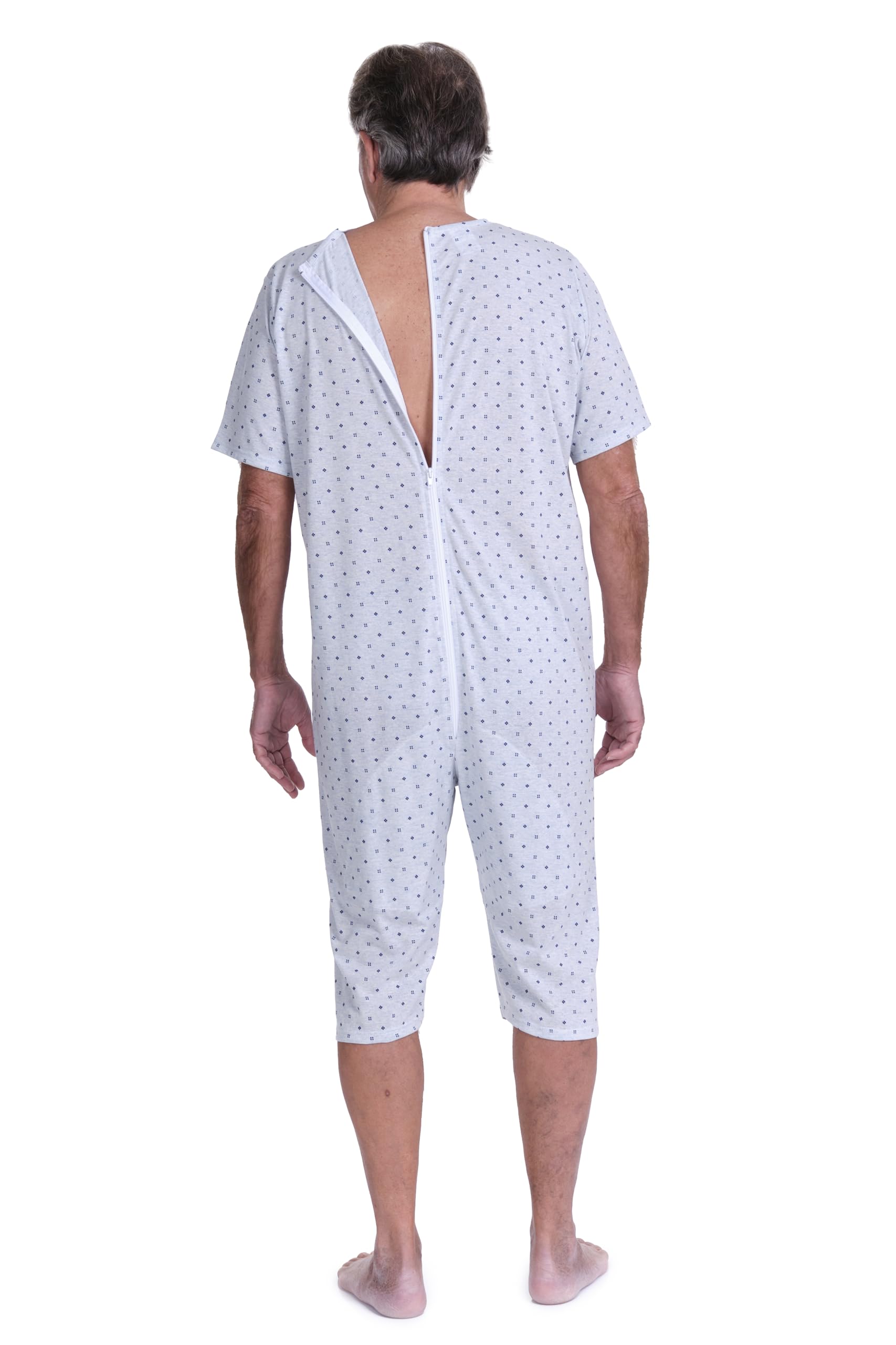 FERRUCCI Pyjama Tuton Santé Confort Manches Courtes Pantalon Court 1 Fermeture Épaule Dos