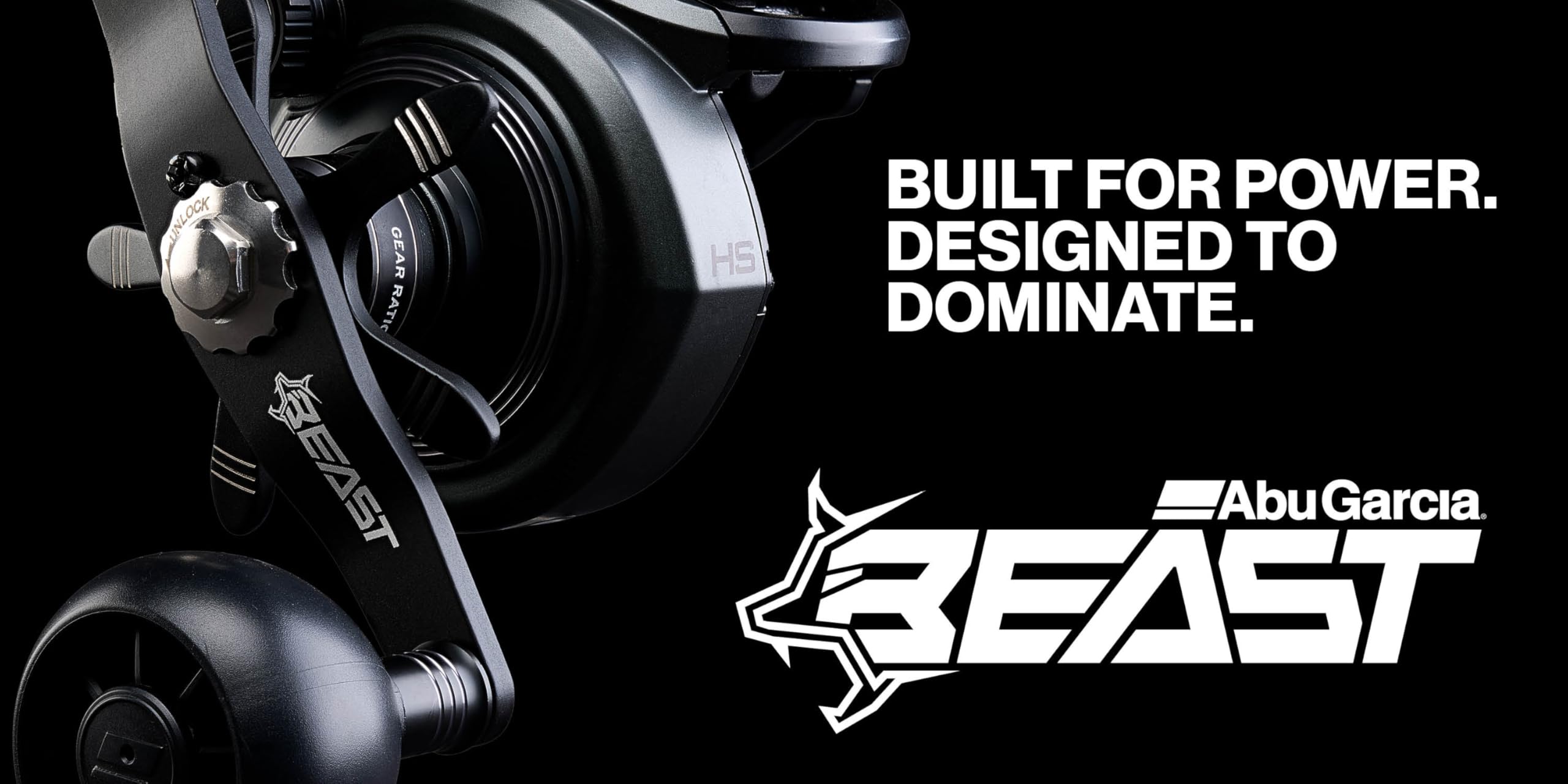 Abu Garcia Beast Low Profile Mulinello da casting | Mulinello da pesca per predatori in acqua dolce e salata | Rapporto di trasmissione 7,3:1 | Freno Power Stack in carbonio | Opzioni multiple