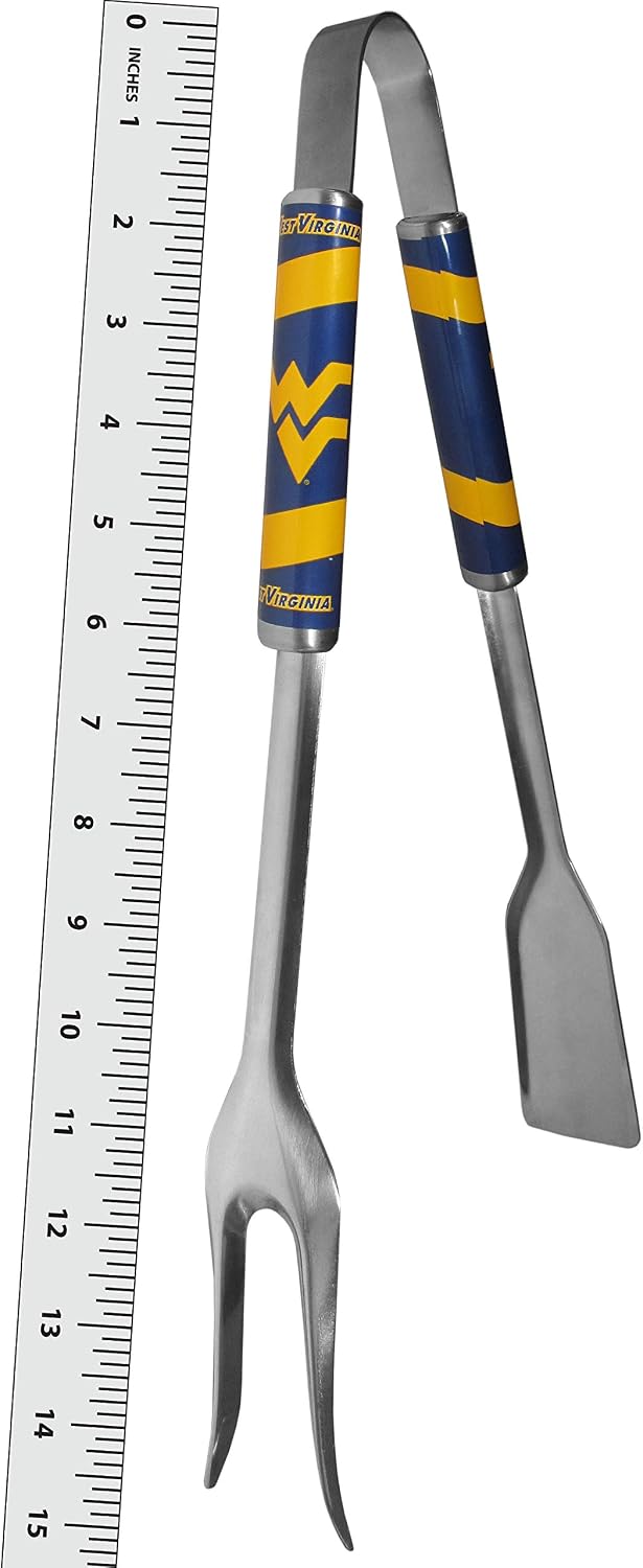 Siskiyou Sports NCAA West Virginia Mountaineers Unisex 3 in 1 BBQ Tool and Bottle Opener, Team Colors, One Size