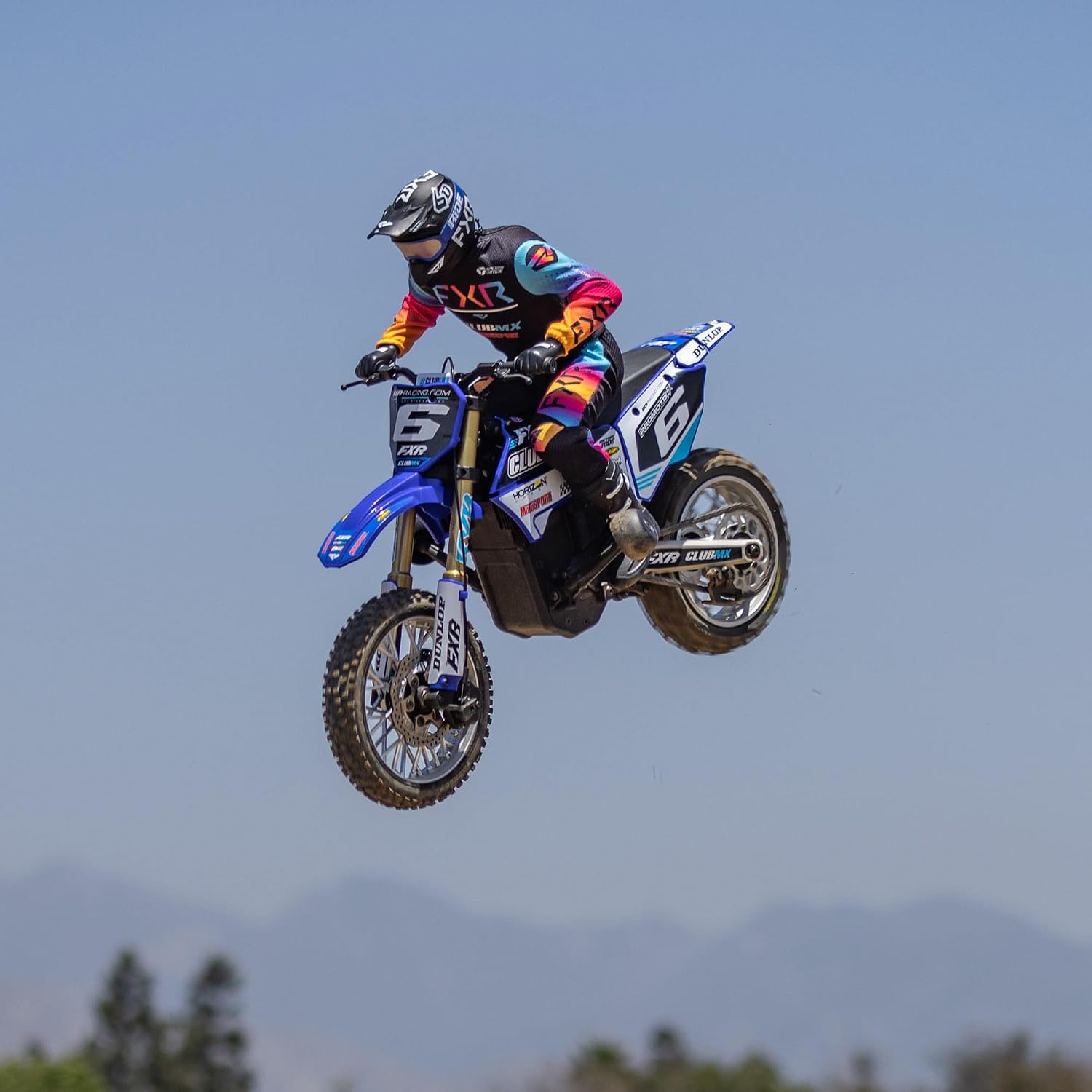 Losi RC Motorcycle Promoto-MX 1/4 Motorcycle Ready-to-Run Battery and Charger Not Included ClubMX LOS06000T2 Blue