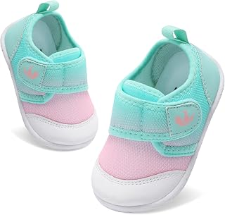 FEETCITY Baby First Walking Shoes Boys Girls Infant Crib Shoes Breathable
