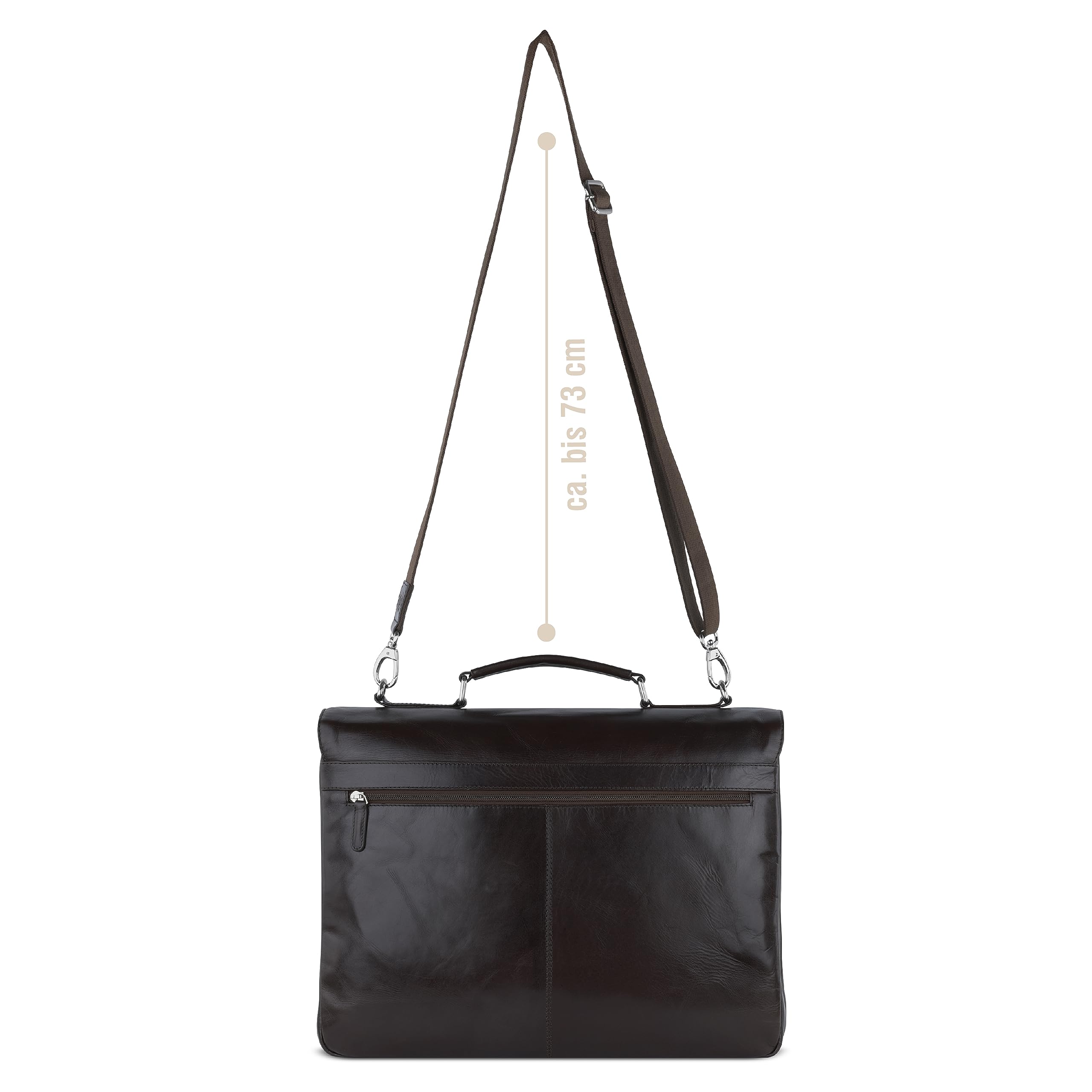 bugatti Romano, elegante Leder-Aktentasche Herren, Laptoptfach