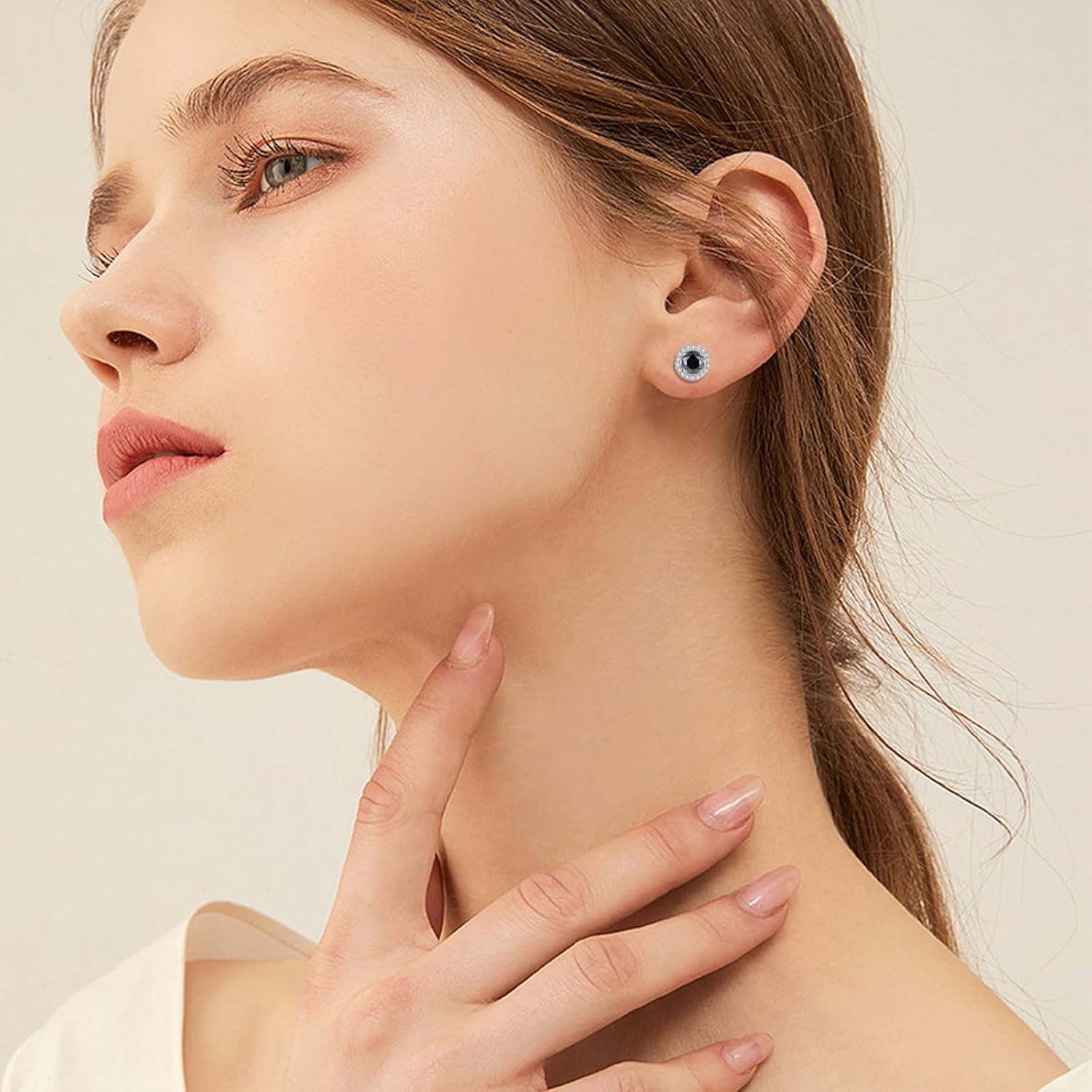 Moissanite Stud Earrings for Women, 925 Sterling Silver 1-2Carat Moissanite D Color Stud Earrings Perfect Jewelry Gifts - Image 2