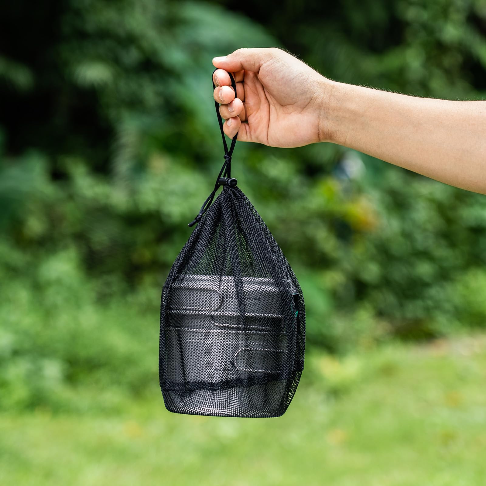 iBasingo Lot de casseroles en Titane avec poignée Pliante en Plein air pour Camping à Soupe - Bol à Frire - Ustensiles de Cuisine Ultra légers - pour Les Voyages, Les Pique-niques, la randonnée