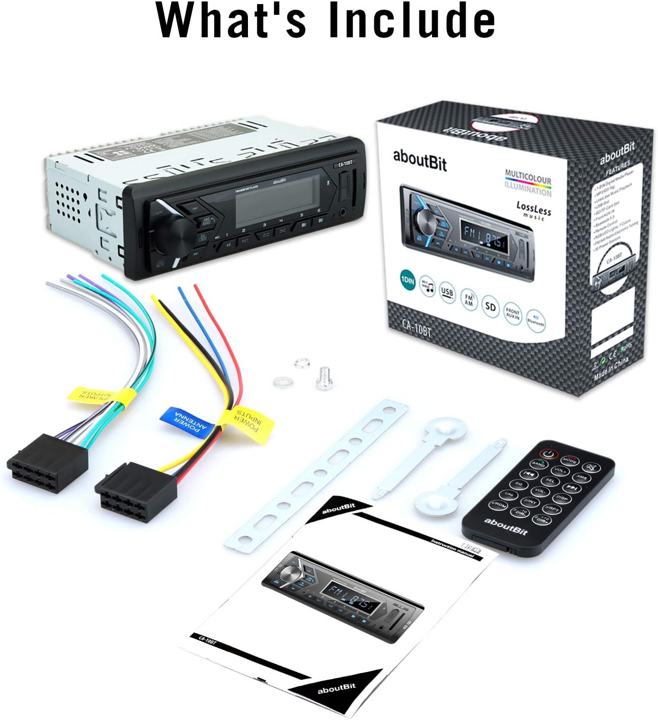 Flash Deals - 80% OFF Bluetooth Car Stereo Radio Receiver,Single Din Mechless Digital Media Receiver Support FM/AM /USB/SD/FLAC/MP3/Aux-in with 7 Color Backlit,Wireless Remote Control Best Cyber Deals 🔥 Bluetooth Car Stereo Radio Receiver,Single Din Mechless Digital Media Receiver Support FM/AM /USB/SD/FLAC/MP3/Aux-in with 7 Color Backlit,Wireless Remote Control