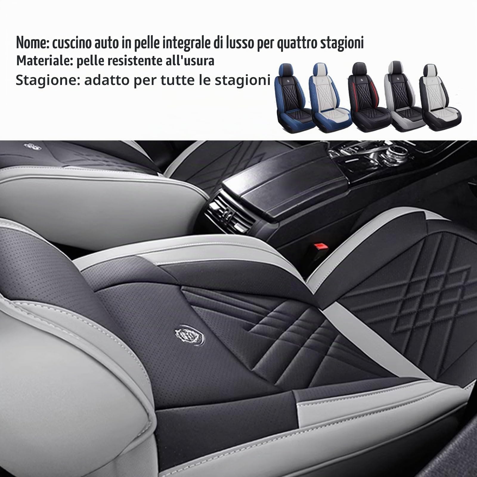 Copri Sedili Per Auto Universale Per Toyota Yaris Cross SUV 2021-2025 2026, PU In Pelle, Impermeabile, Traspirante, Airbag Compatibile，Inodore(Black)