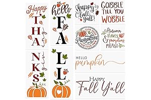 Hello Fall Stencils for Painting on Wood Porch Sign