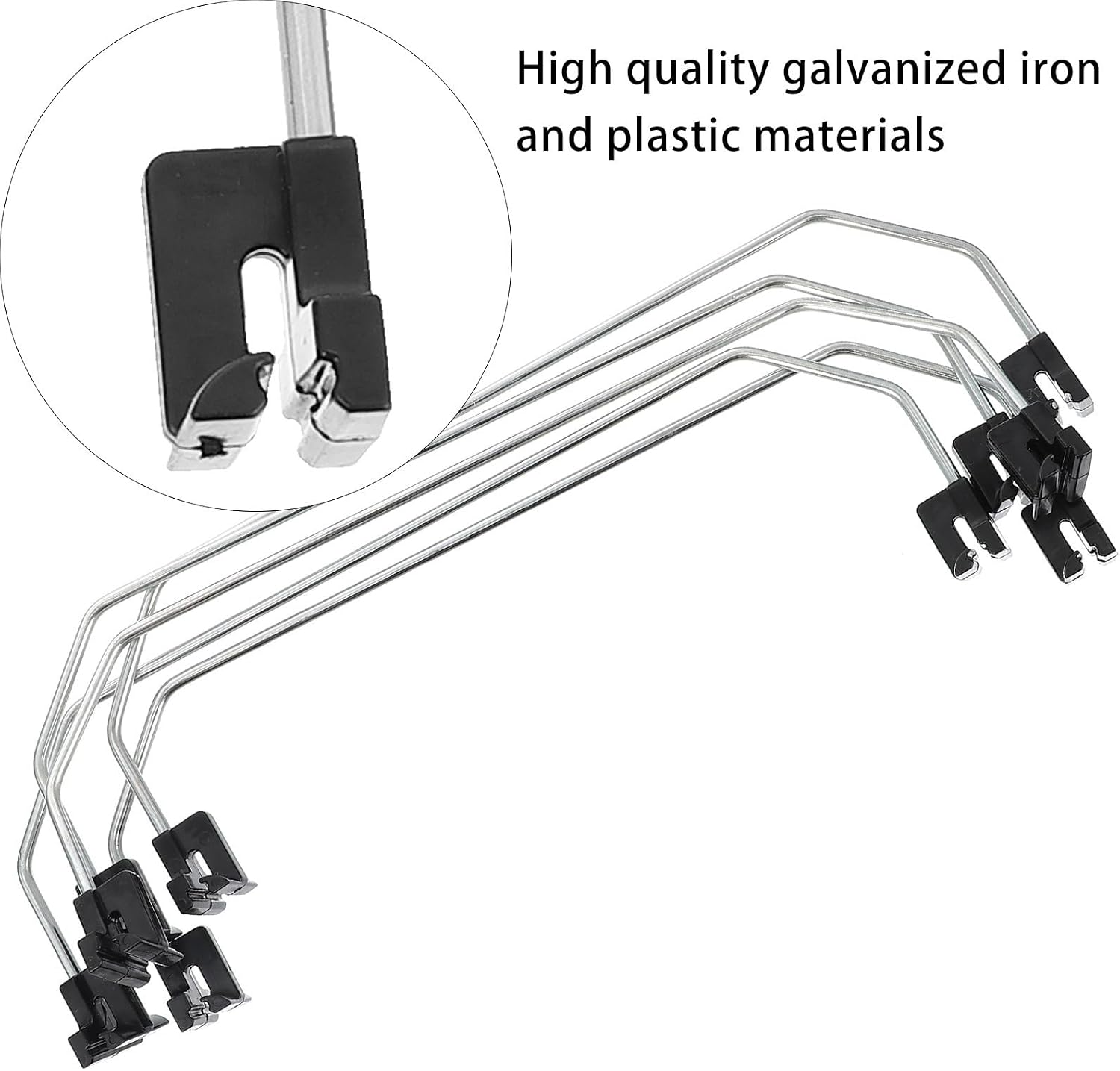 5pcs Store Goods Separator Shelf Divider Galvanized Iron for Home