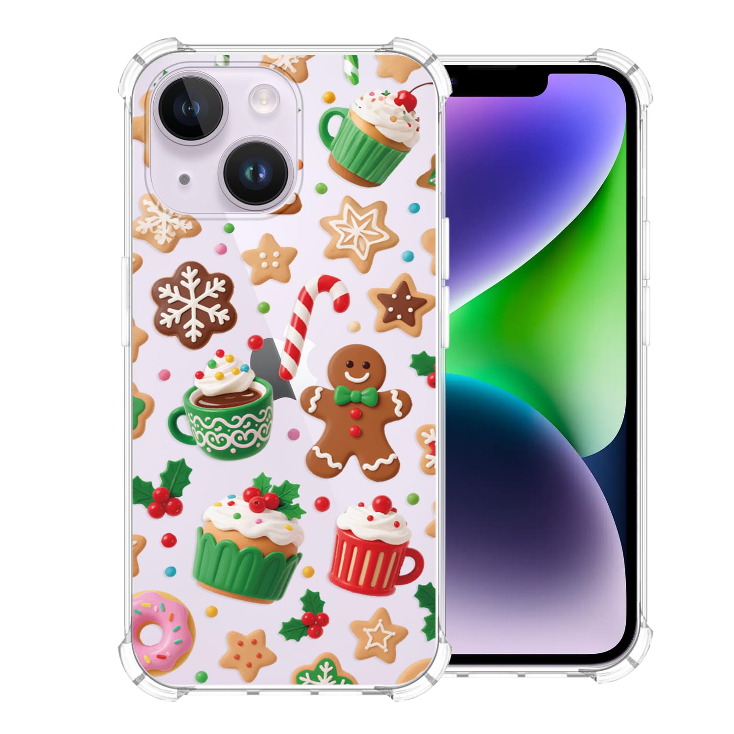 Coque transparente iPhone 14 Noël idée cadeau originale garçon fille - 8