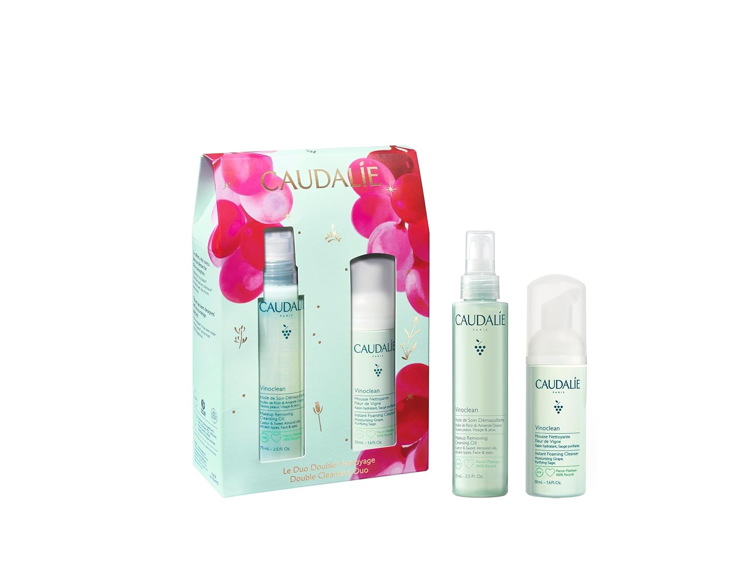 Caudalie Vinoclean Gentle Instant Foaming Facial Cleanser for All Skin Types