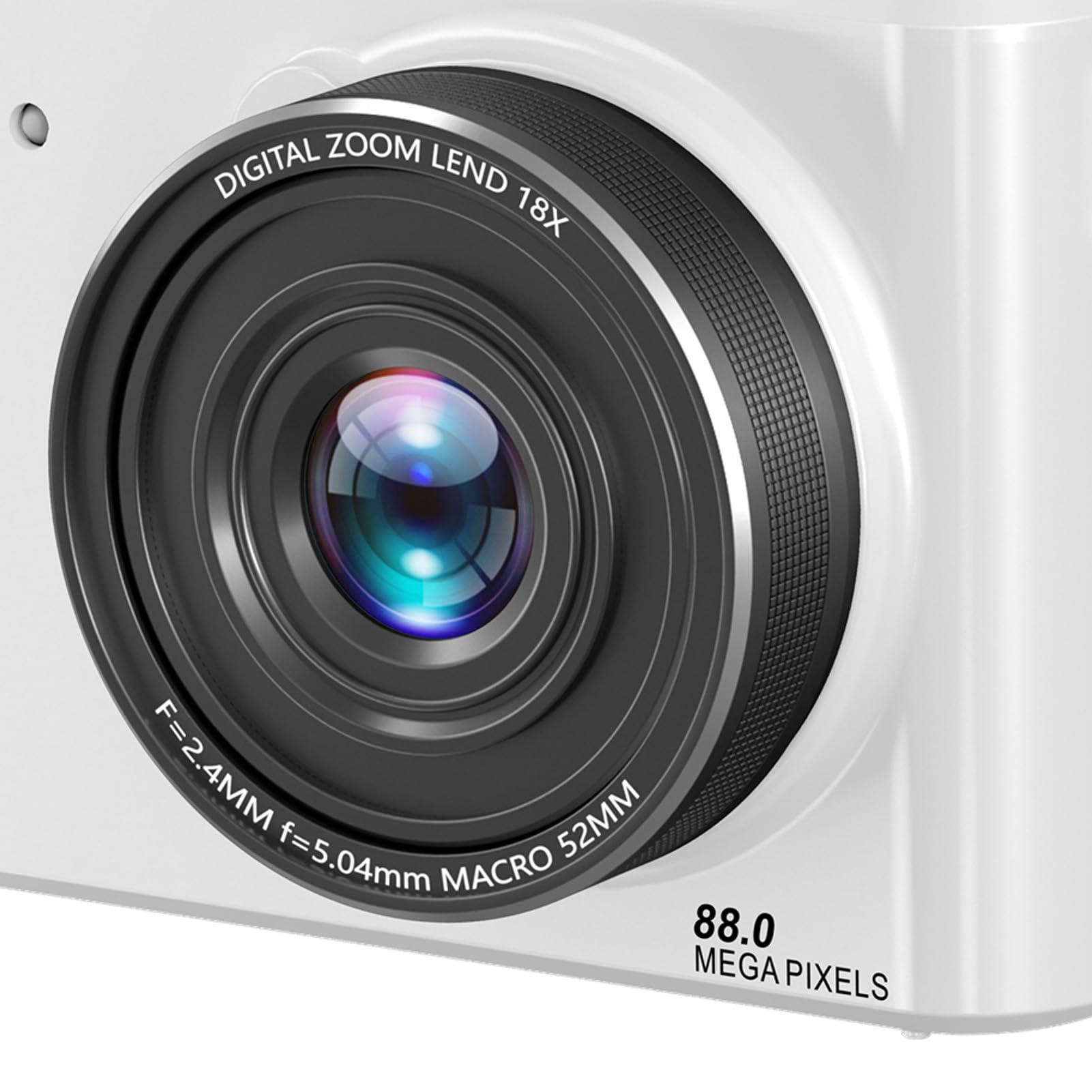 Generic Fotocamera Mirrorless WiFi da 88 MP 8K con Messa a Fuoco Automatica Zoom 18X con Doppia Batteria per Hobbisti e Principianti (WHITE)