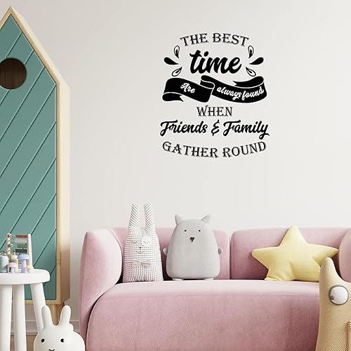 Miniatura 2 de Calcomanías de pared removibles para despegar y pegar, los mejores momentos siempre se encuentran cuando amigos y familiares se reúnen redondas,