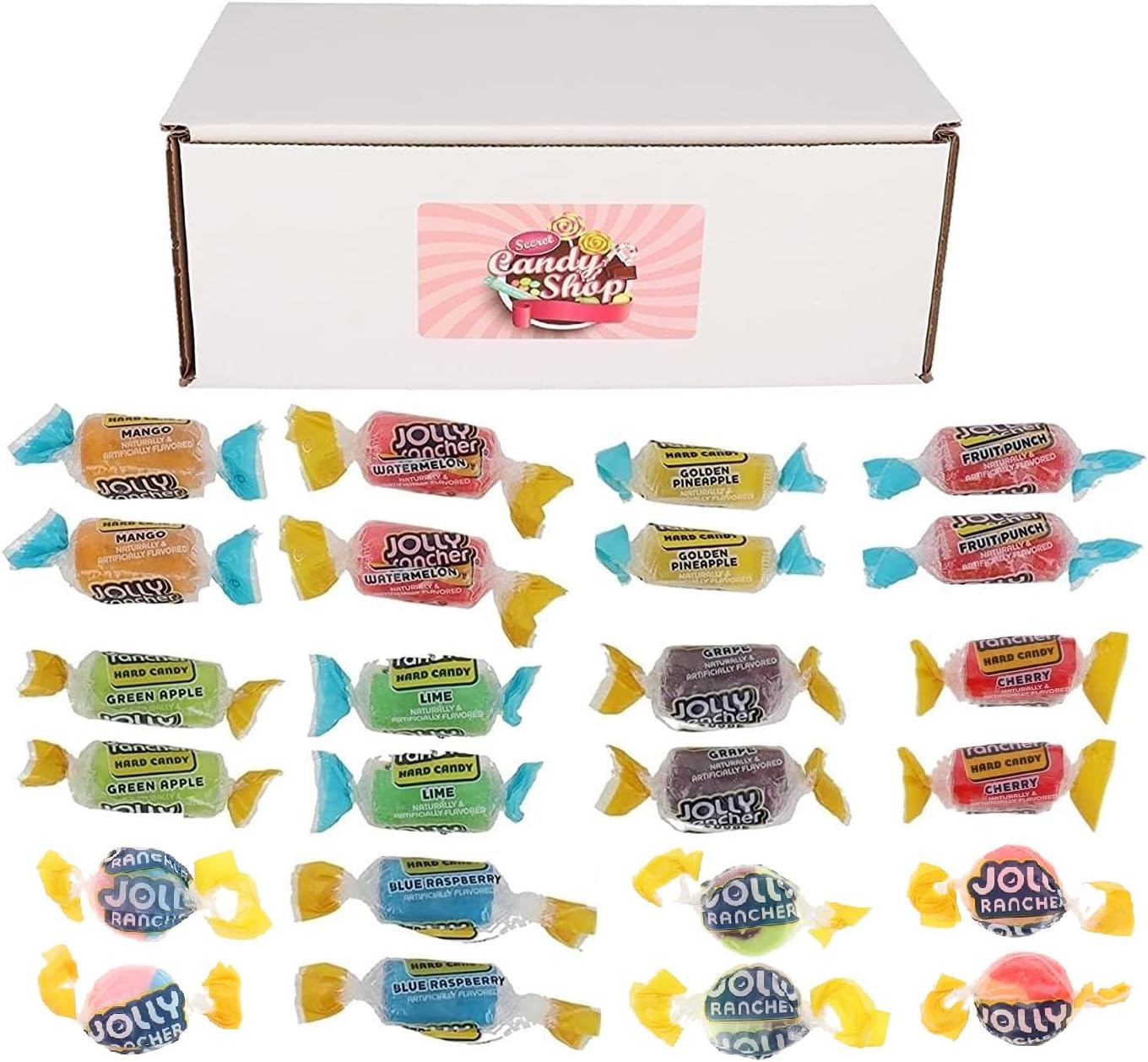 SECRET CANDY SHOPJolly Ranchers Hard Candy 14 Flavors Variety Bulk Candy in Box, 2lb (Individually Wrapped)