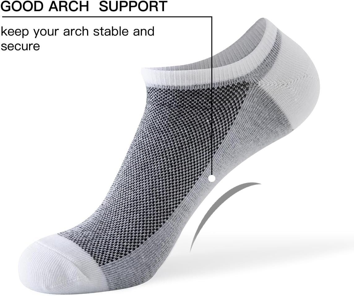 JOYNÉE 20 Pairs Men's No Show Socks: Low Cut, Ankle Socks - Image 4