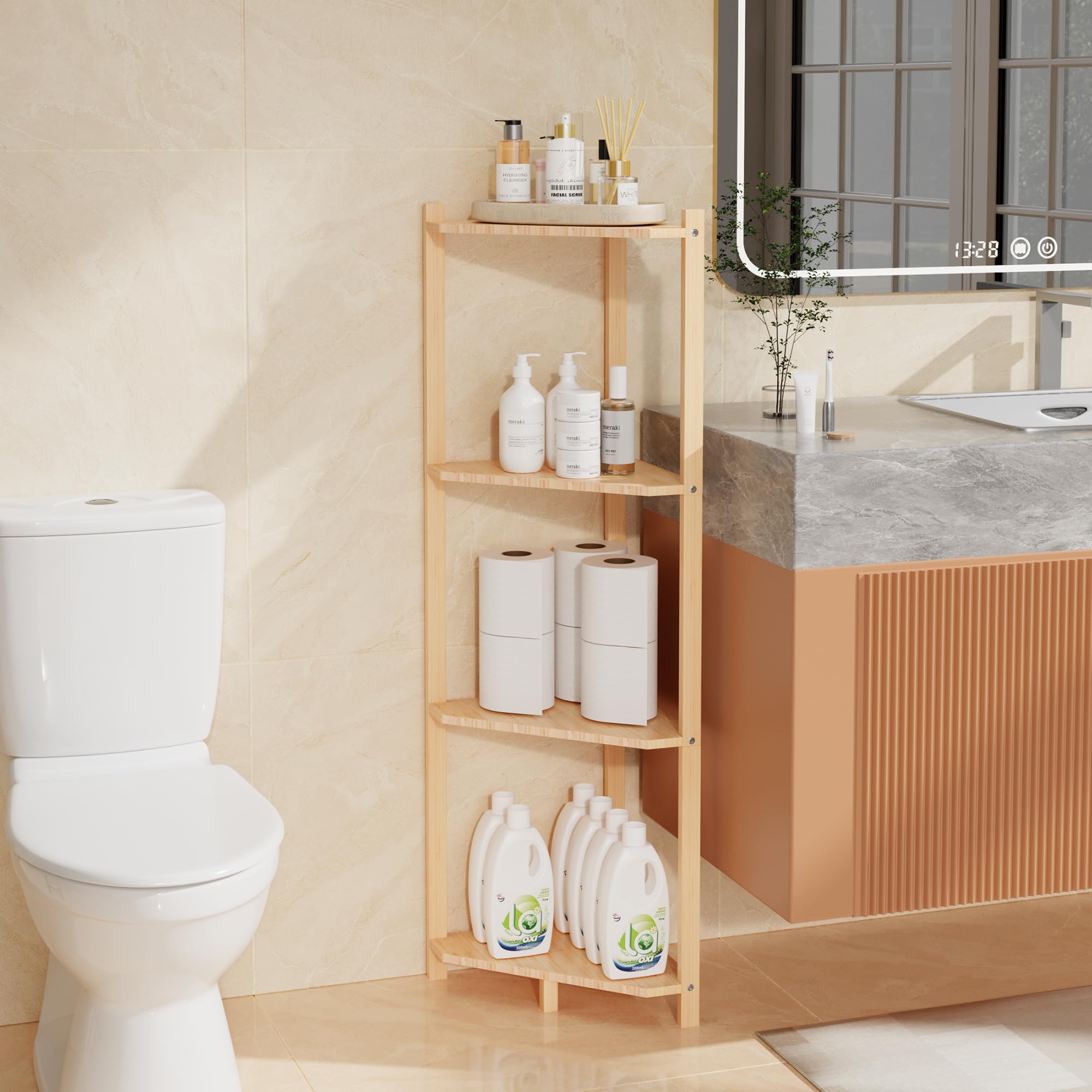 Wisuce Corner Shelf 4 Tier
