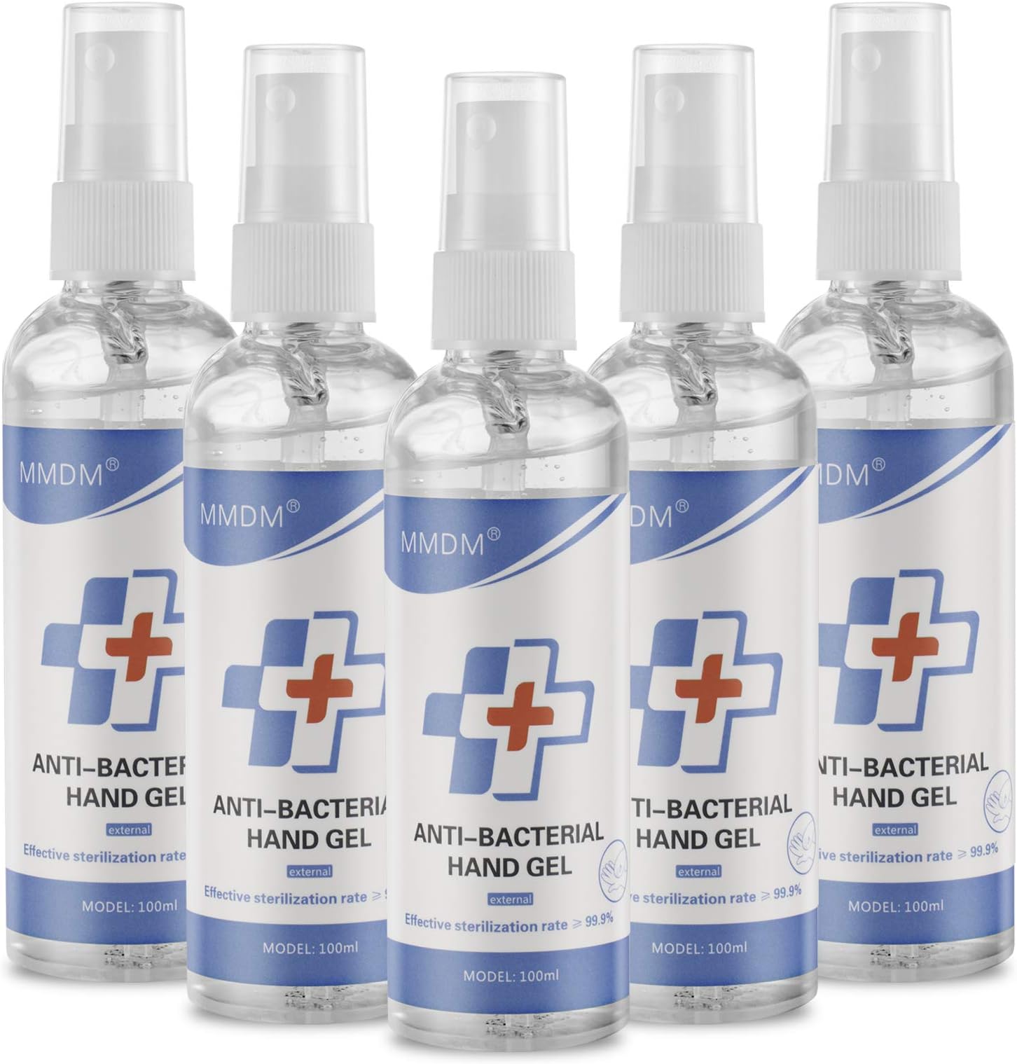 5 x 100ML Hand Sanitizer GEL 100ML (5 pack) Instant Hand Gel 75% Alcohol No Water Required