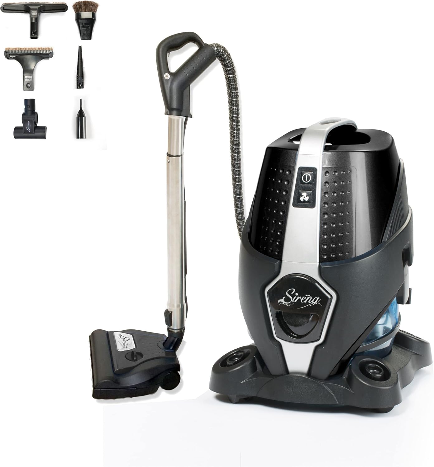 Sirena Bagless Vacuum Cleaner Black Platinum - Water Filtration Pet Vacuum with HEPA Filter