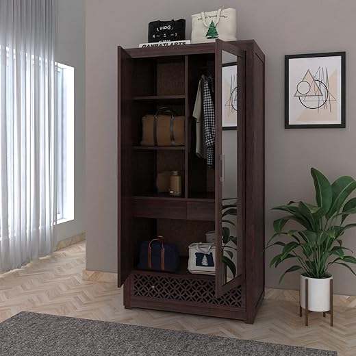 GANPATI ARTS Sheesham Wood Jodhpur Storage Wardrobe with 1 Drawer for Living...