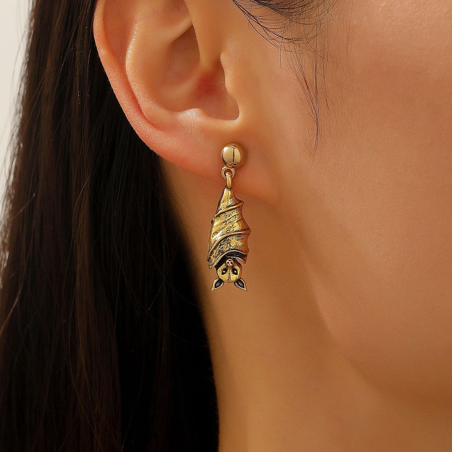 Gothic Bat Earrings for Women Vintage Vampire Bat Dangle Earrings Jewelry for Women Halloween Holiday Costume Accessories Interesting Animals Drop Earring Studs - Image 3