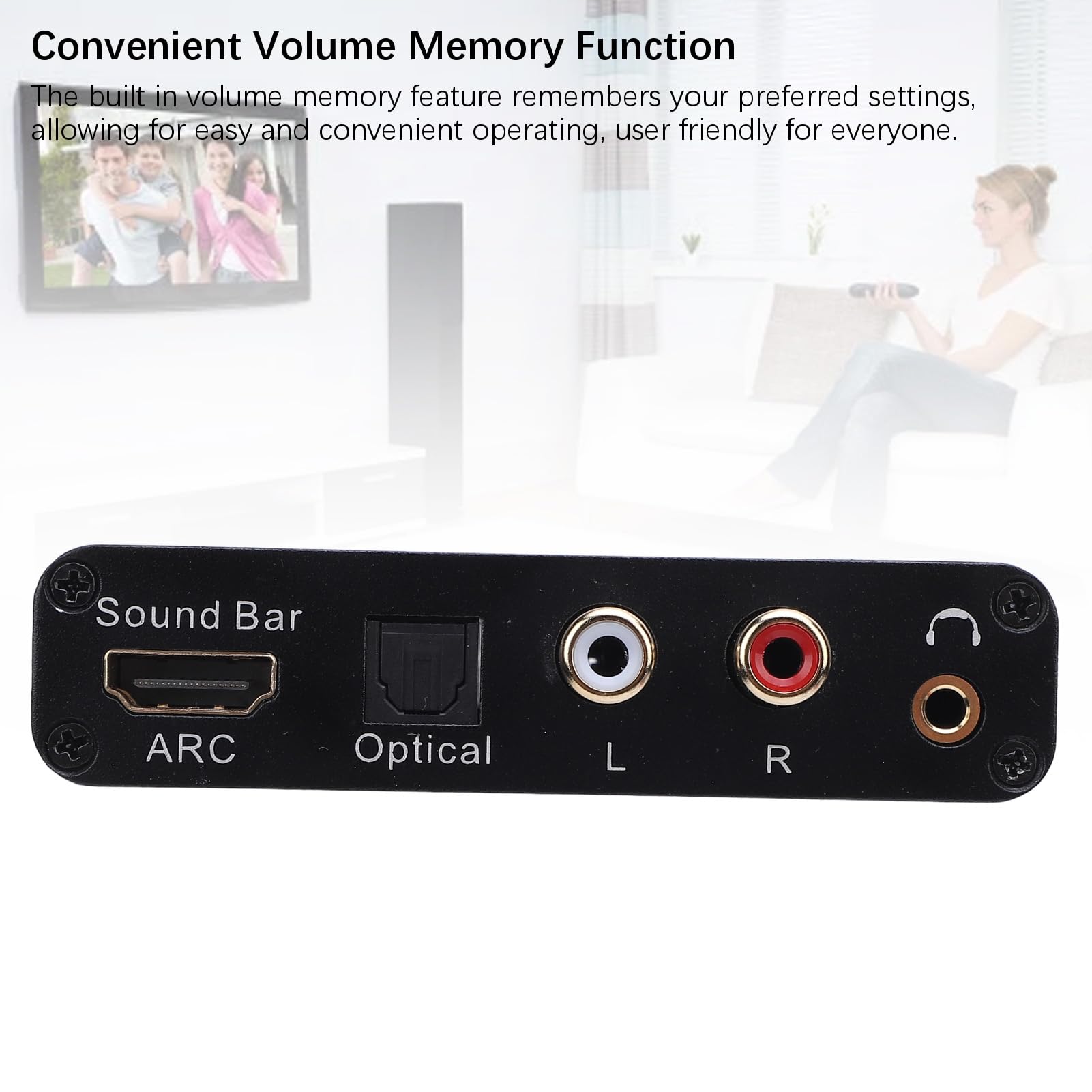 Interfaccia multimediale HD Convertitore ARC 192KHz Convertitore audio digitale-analogico Guscio in lega di alluminio Interfaccia DC5.5 Adattatore estrattore audio jack da 3,5 mm