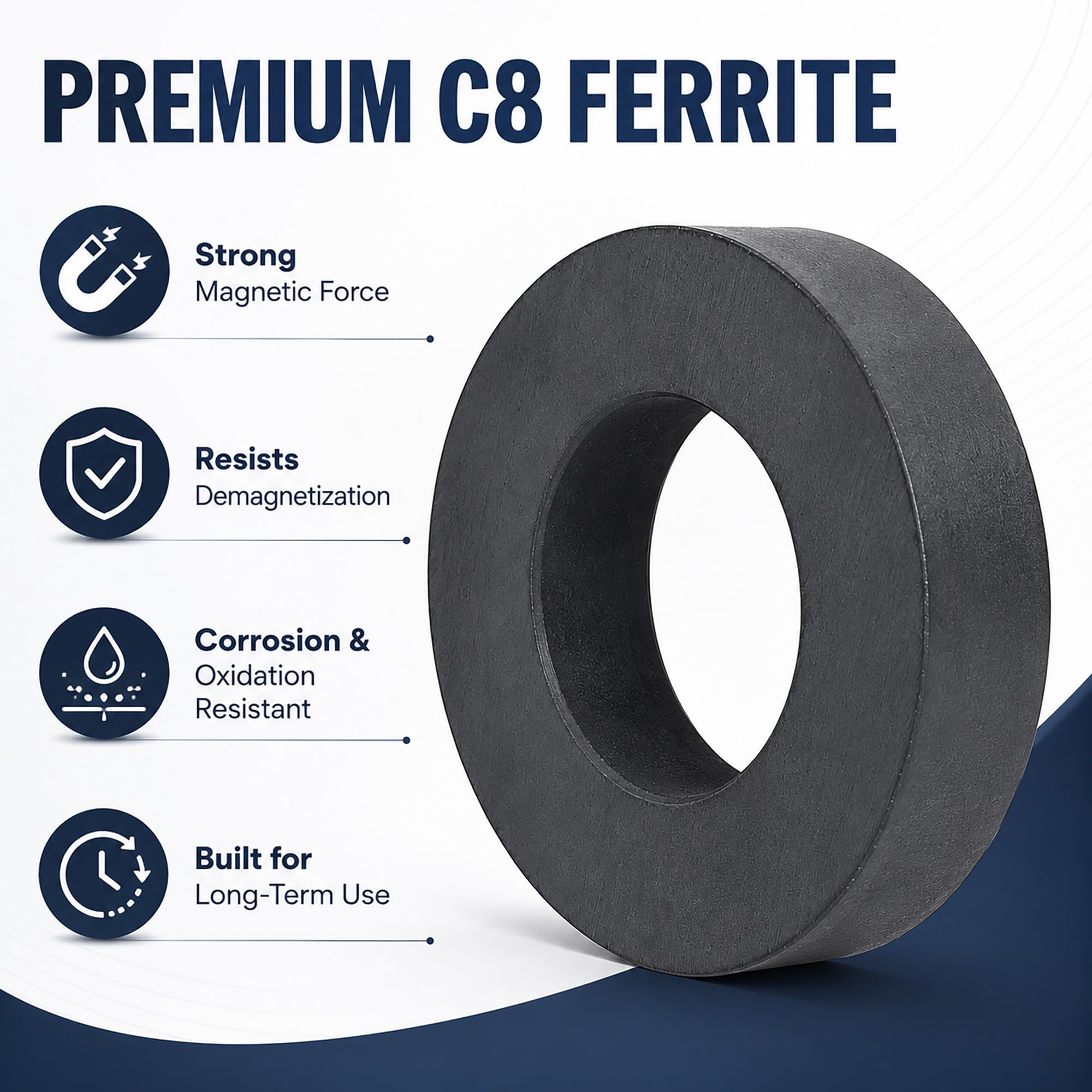 Large Magnet Big Ceramic Ring Magnets OD60 x ID32 x 10mm (Pack of 2) — Amazon image 3