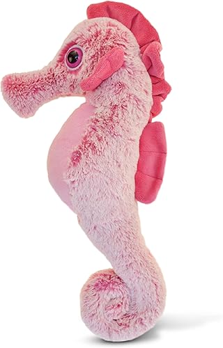 DolliBu - Peluche de caballito de mar rosa, súper suave, lindo animal de peluche para niños y adultos, adorable juguete de regalo para niñas y
