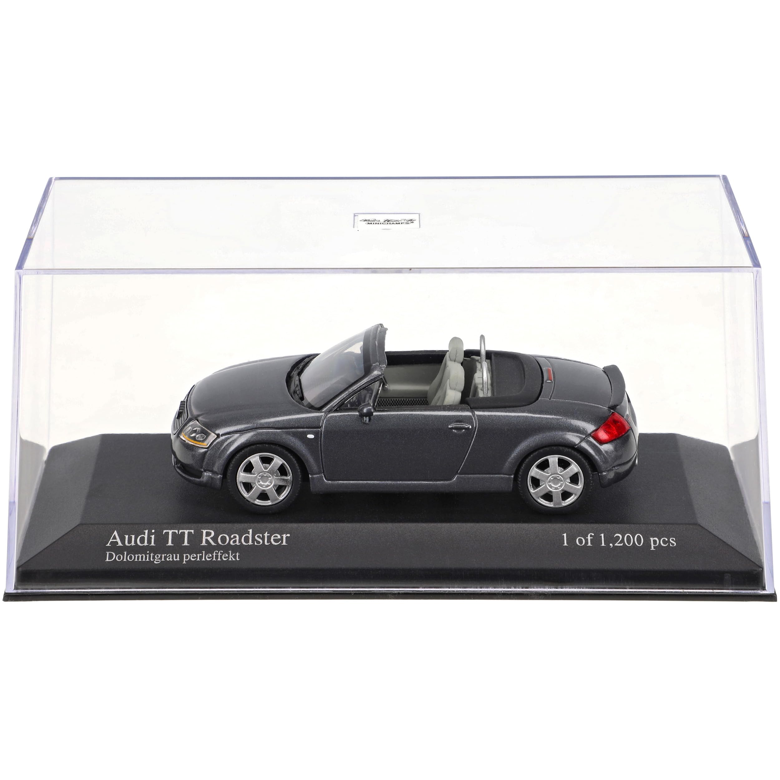 Minichamps A-U-D-I TT 8N Roadster Cabrio Grau 1998-2006 1/43 Modell Auto mit individiuellem Wunschkennzeichen
