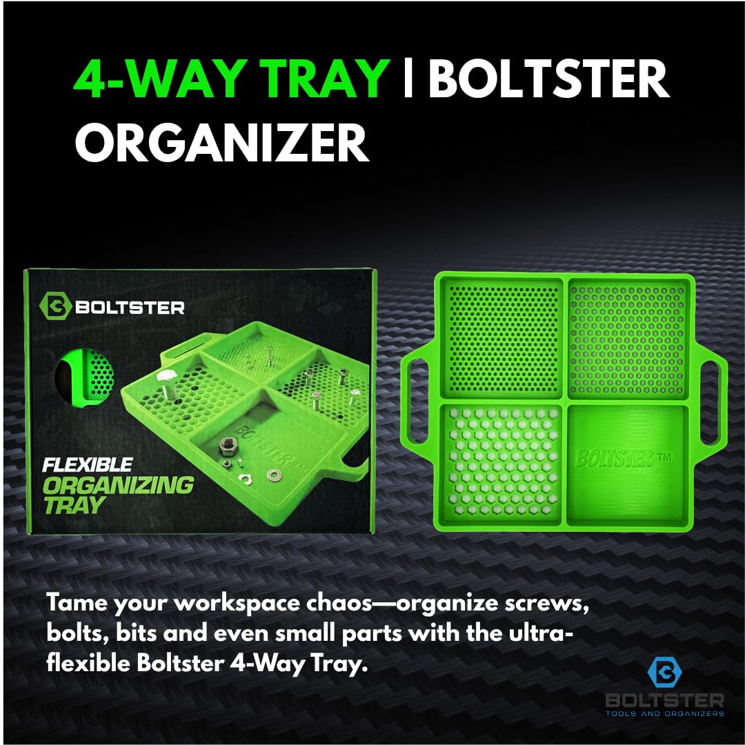 Boltster 4-Way Flexible Organizing Tray (Green)