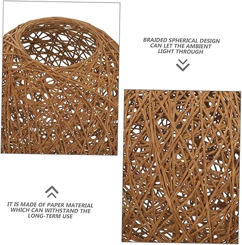 Miniatura 9 de DOITOOL Lámpara de araña para decoración de miniture, mini lámpara colgante, pantalla de papel, pantalla de repuesto, pantalla de campana, pantalla