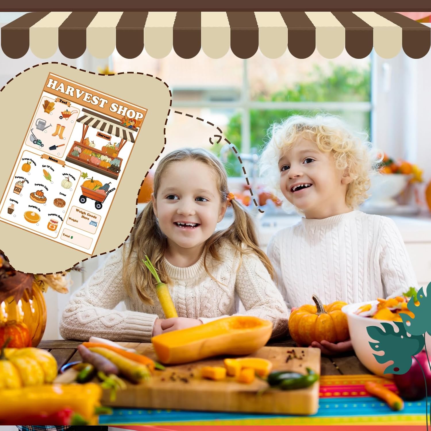 Eaasty 6 Pack Kids Pretend Play Notepads 4x6 Inch,Fall and Halloween image 5