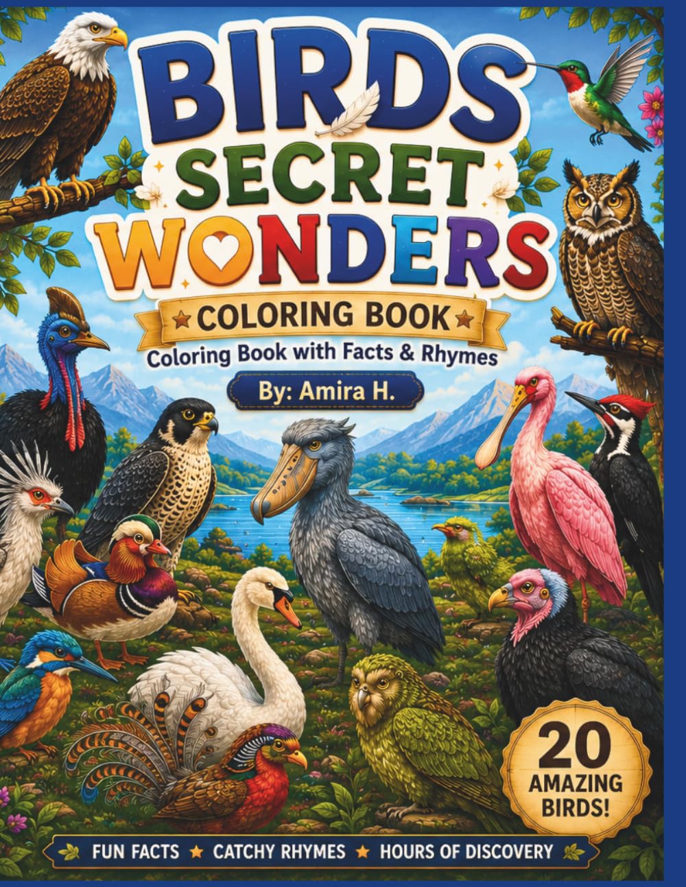 Birds Secret Wonders: Coloring Book With Facts & Rhymes