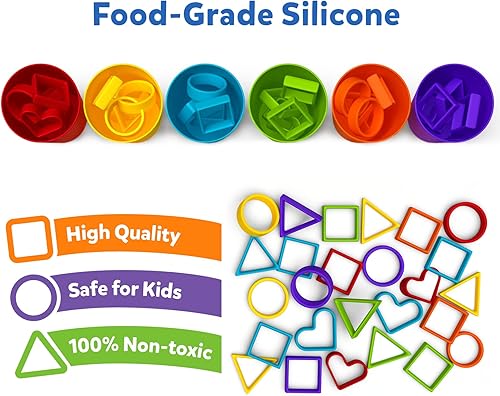 Miniatura 6 de Skillmatics Juego de clasificación de arcoíris de silicona, juguete educativo y de aprendizaje, habilidades de clasificación, conteo y