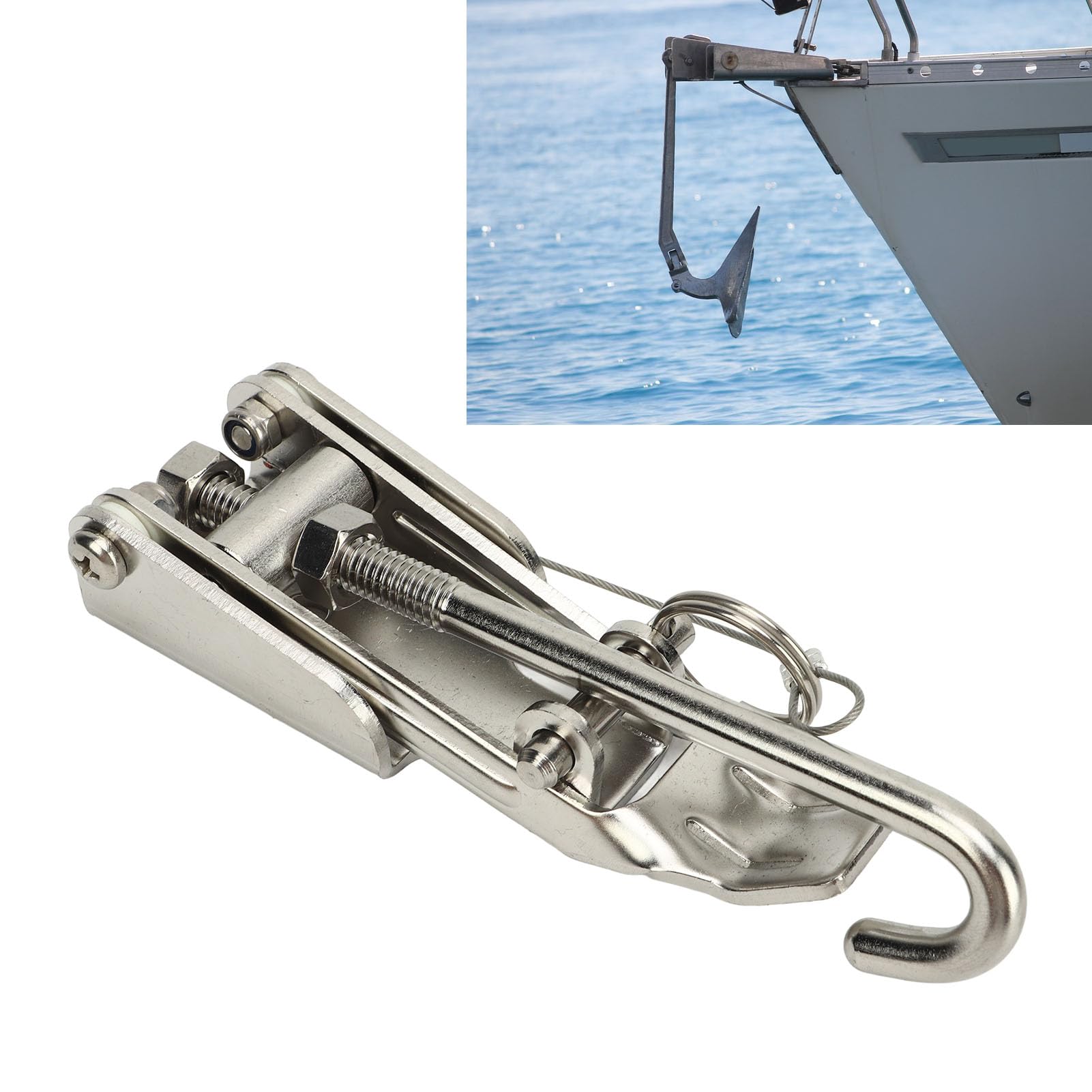 Stainless Steel Anchor Chain Tensioner For Boats Yachts - Rugged Rustproof Secure Anchoring Anchor Chain Retainer