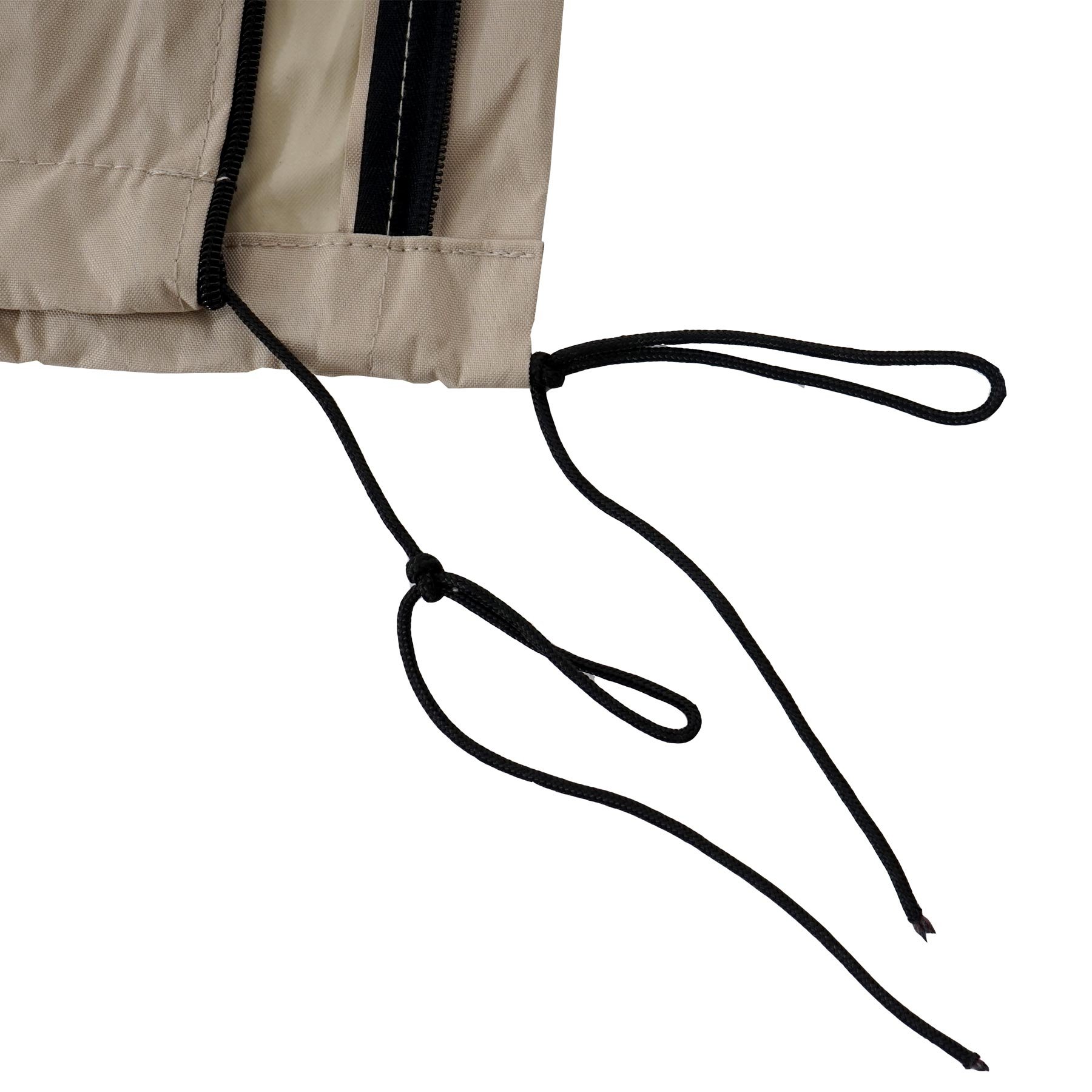 Housse de protection pour parasol HWC, fermeture à glissière - 3x4m crème