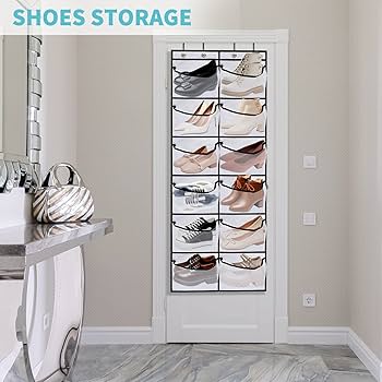 Amazon.com: YOCOMEY 2 Packs Over the Door Shoe Organizer, 24