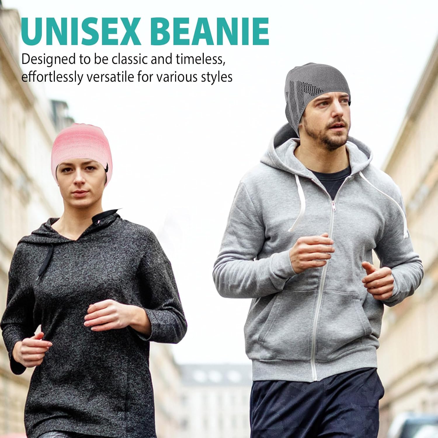 Beanie for Men, Soft Cotton Beanie for Women, Warm Unisex Winter Hat, Running Skull Cap for Cold Weather Activities - Image 4