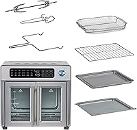 Vista 5 de Emeril Lagasse Combo de Horno Tostador y Freidora de Aire Extra Grande con Puerta Francesa, 24 Funciones de Cocción y Controles Digitales, 7