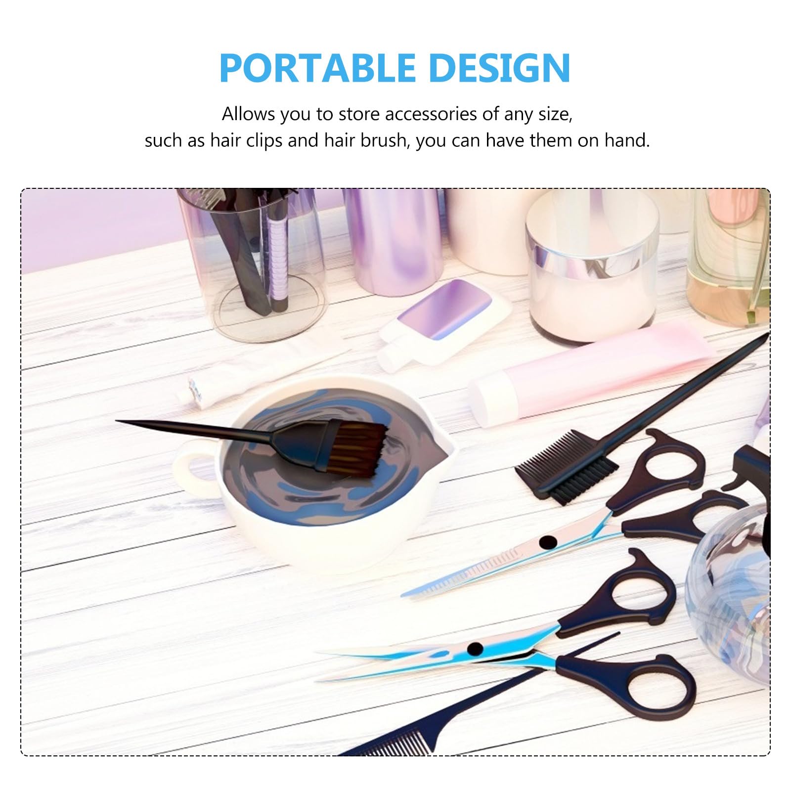 Ciieeo Trousse de Coiffure Portable 1 Compartiment pour Accessoires de Coiffeur, Pochette de Transport pour Sèche-cheveux, Ciseaux et Pinces, Légère et Pratique pour Salon et Usage