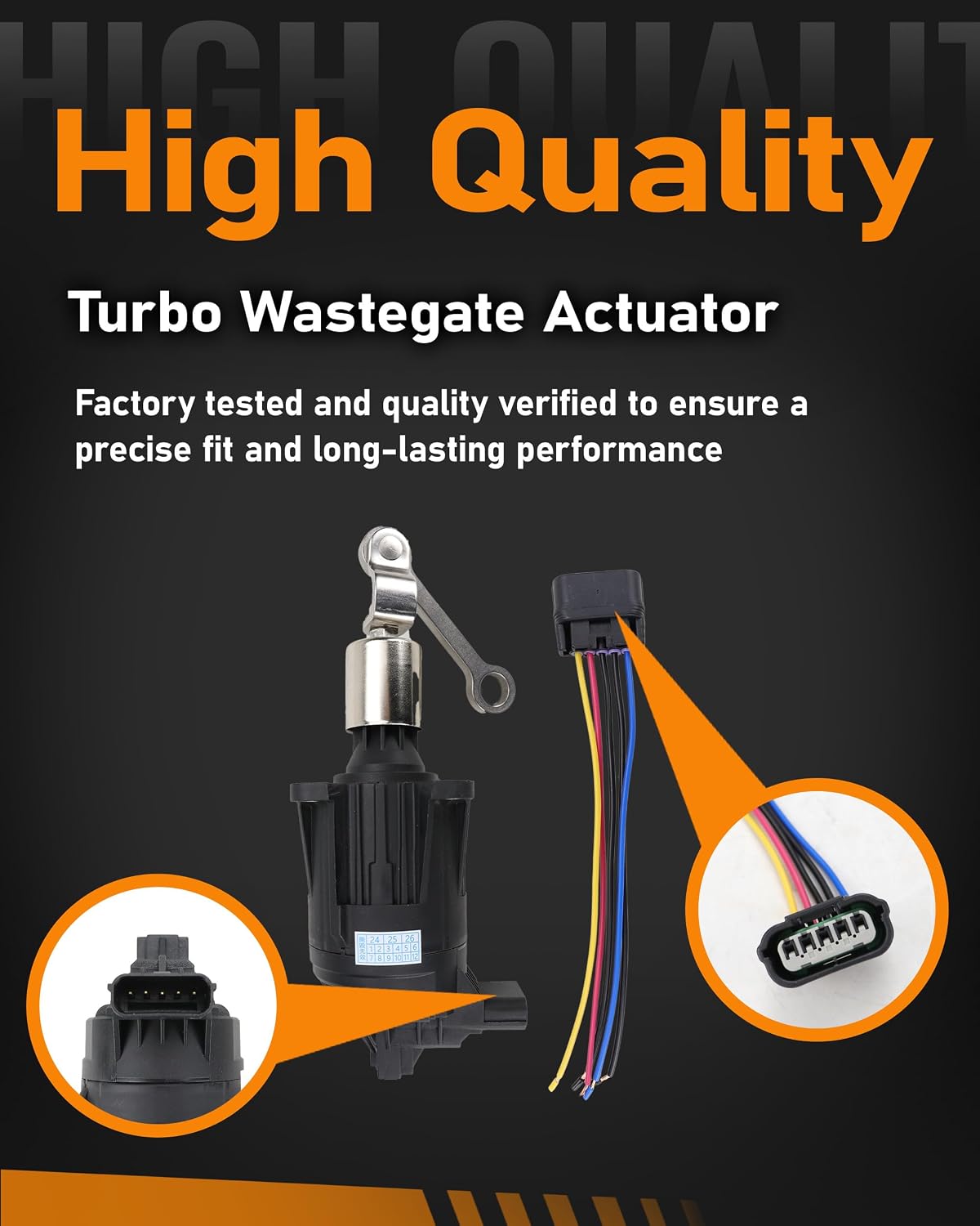 Turbo Wastegate Actuator Compatible with Honda Civic Accord CR-V 2016-2019 | Compatible with Honda Civic Accord CR-V 1.5 VTEC R4 1497ccm 134Kw 182HP 2016 2017 2018 2019 Turbocharger Solenoid Valve