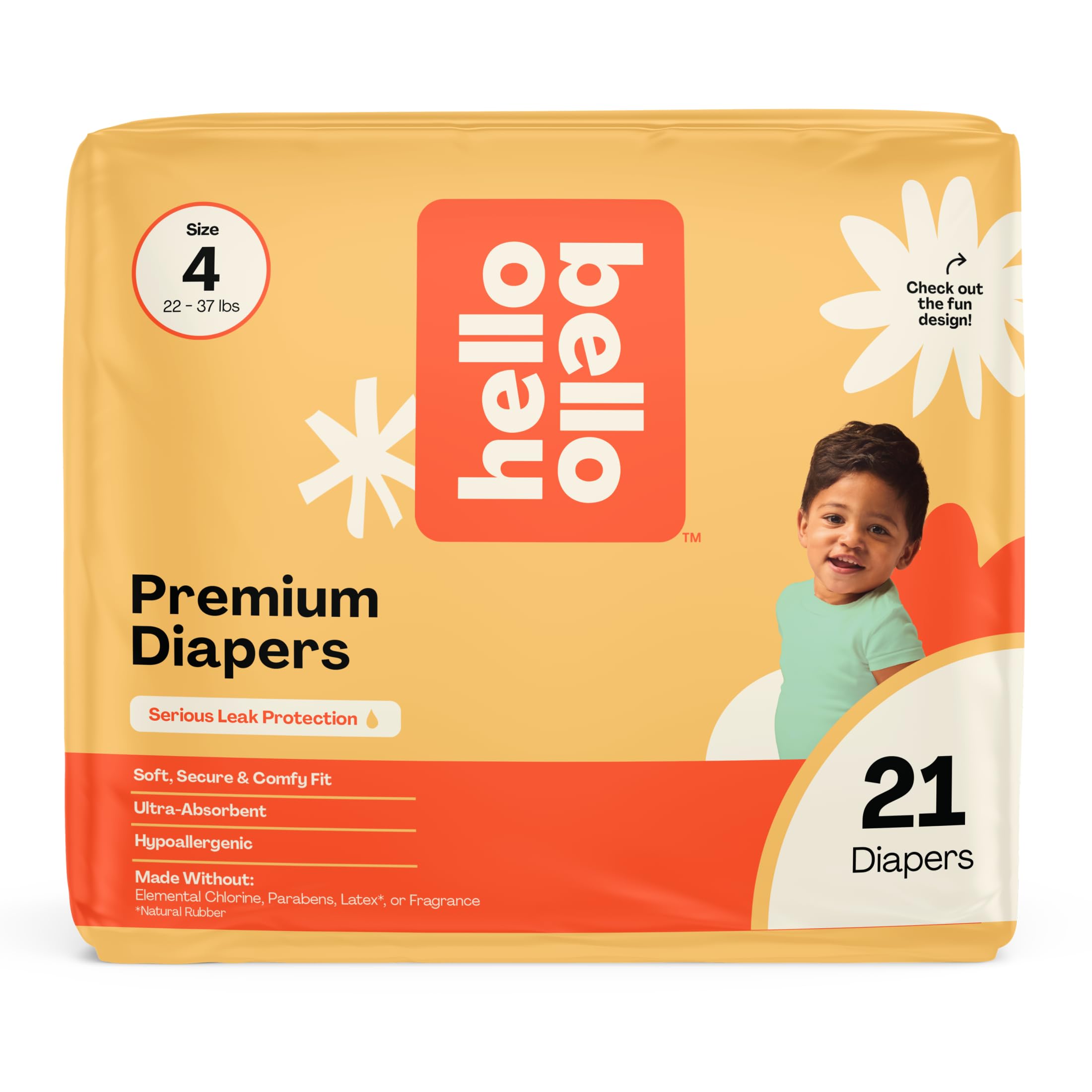Hello Bello Diapers Size 22-37 lbs Wild Cats 21 Count