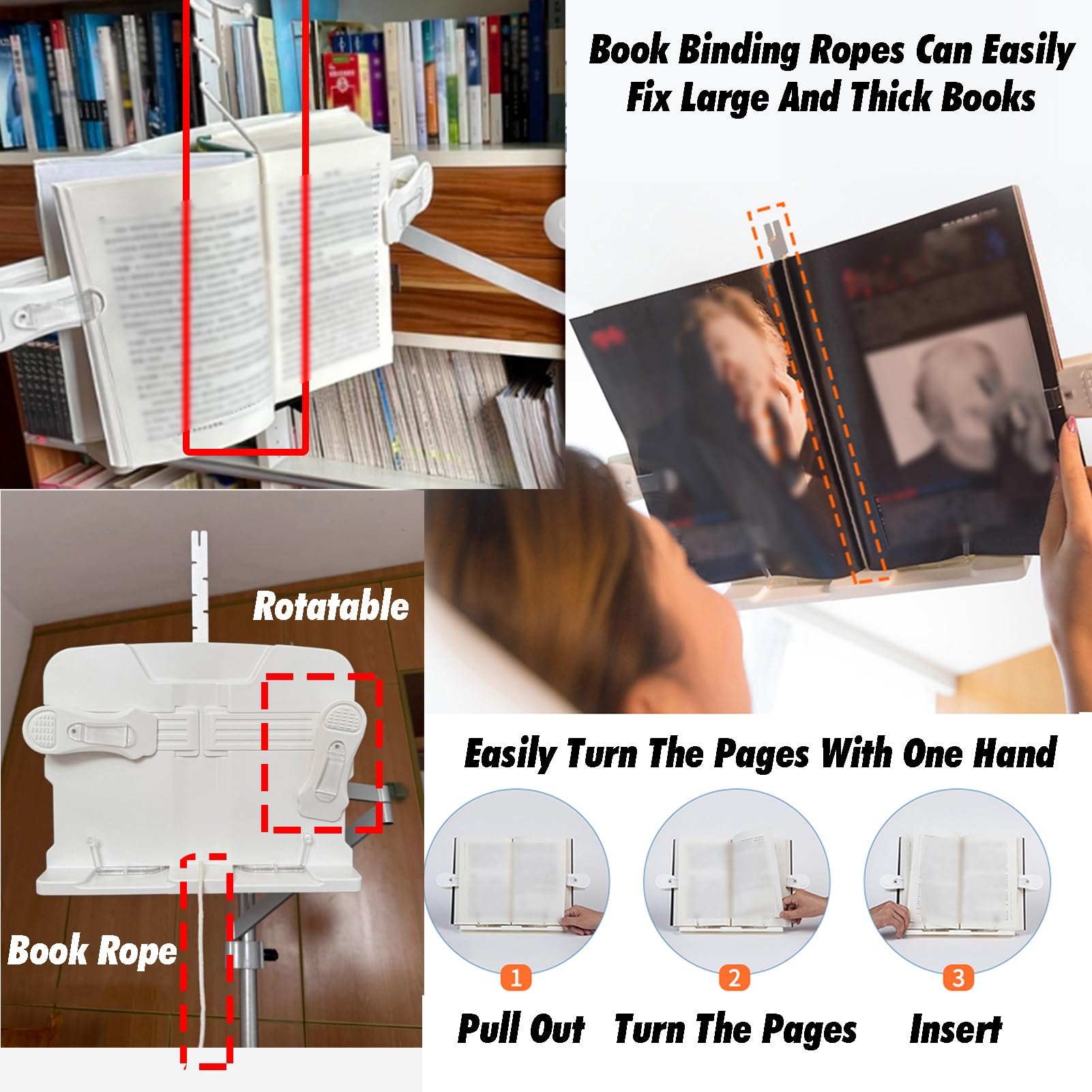 Support De Livre, Lecture Réglable En Hauteur Et Angle, Option D'avoir Des Roues Ou Sans, For Livres Cuisine, Partitions(Without wheels)