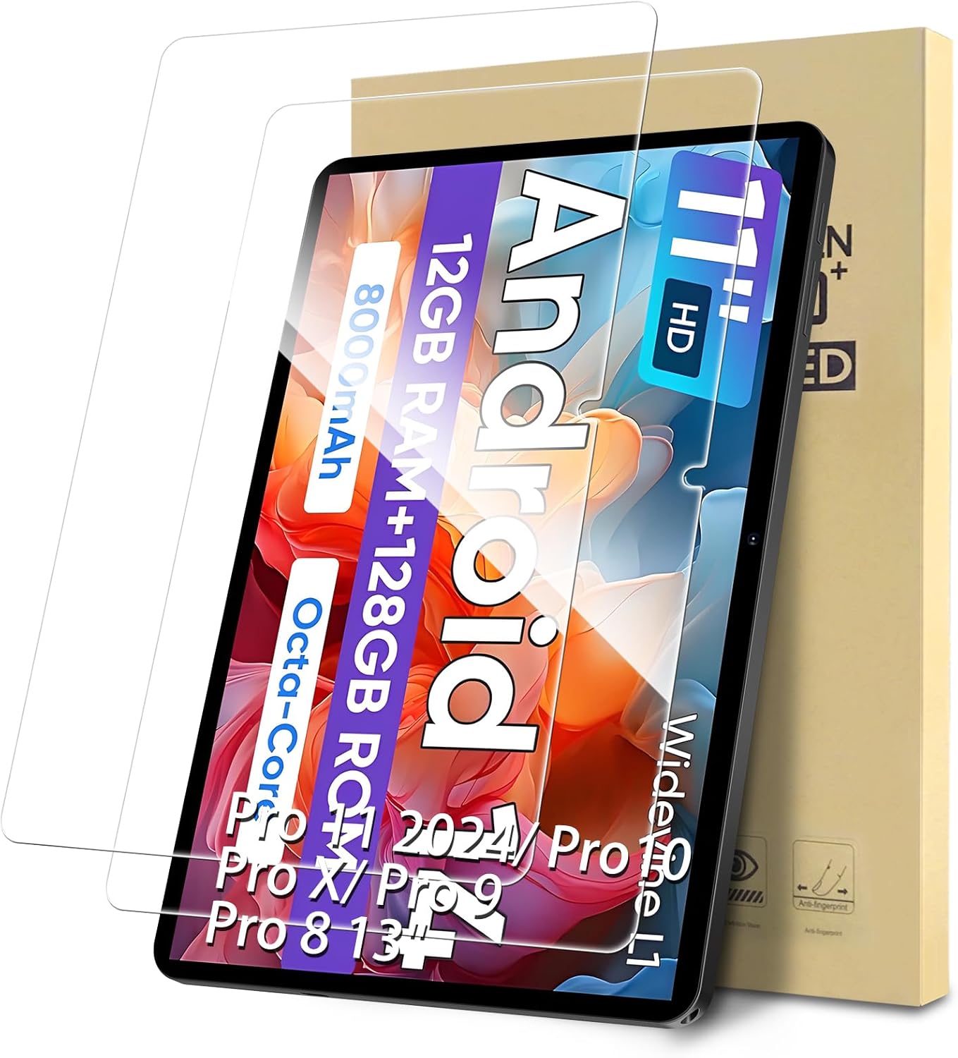 Protector de Pantalla de Vidrio Templado para COLORROOM Tablet C5 11 Pulgadas 2 Unidades