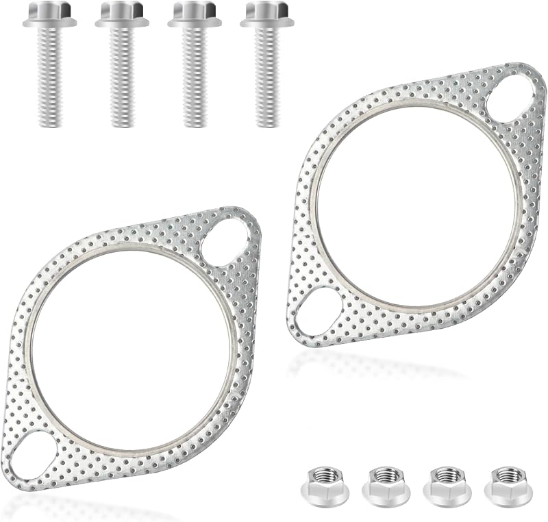Kit de Junta de Flange do Escapamento IHOTDER 2,5" com Parafusos M10 x 1,5 – 2 unidades