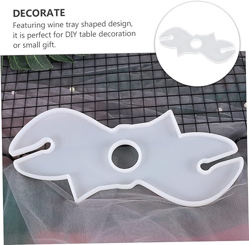 Miniatura 3 de EXCEART 2 piezas de soporte de vino para vino, soporte para vasos, moldes de resina, soporte para copas de vino que no ocupa mucho espacio, moldes