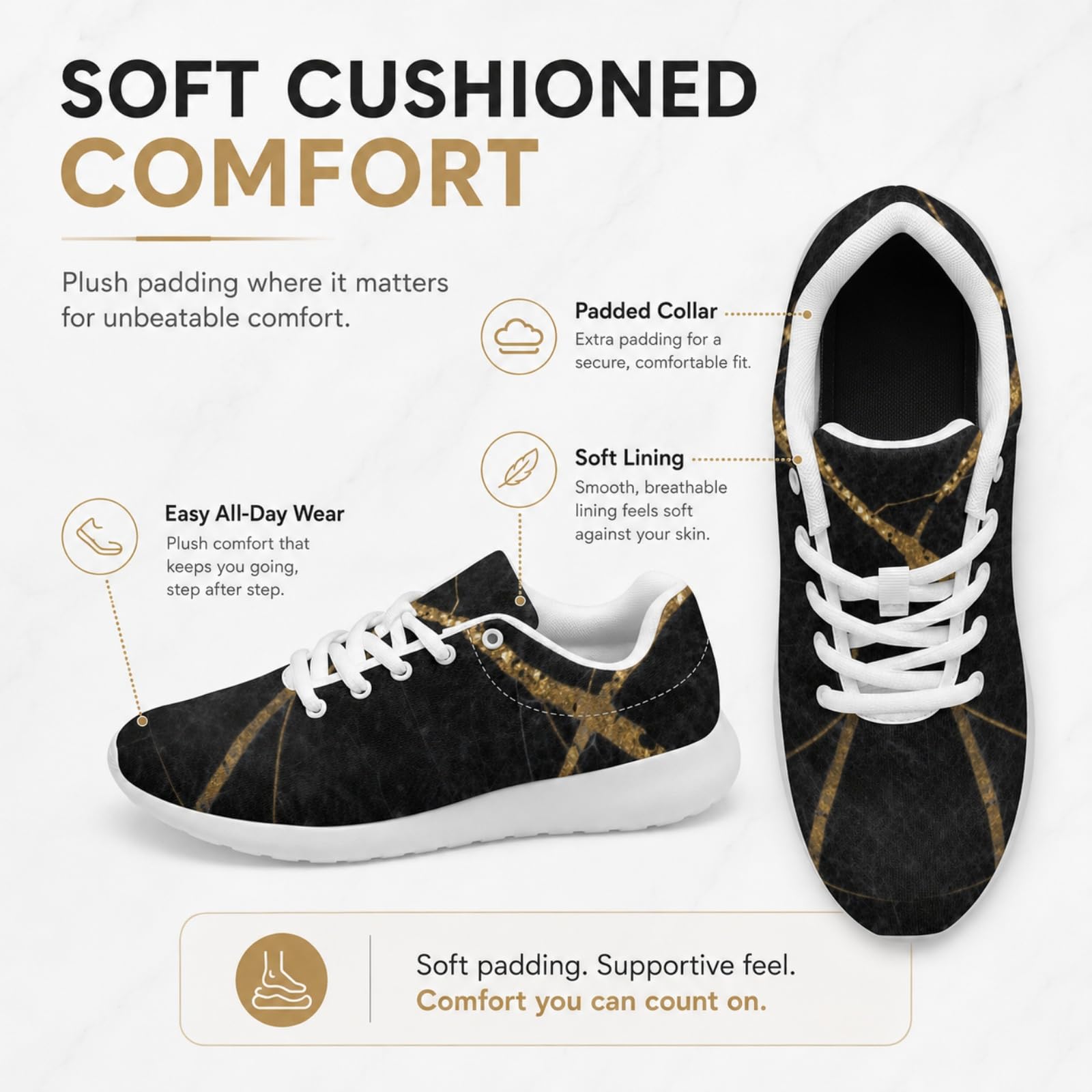 ENEN Scarpe da Ginnastica Uomo Donna | Traspiranti Mesh Leggere Sneaker Scarpe Sportive Antiscivolo con Stringhe per Running, Camminata, Palestra e Tempo Libero