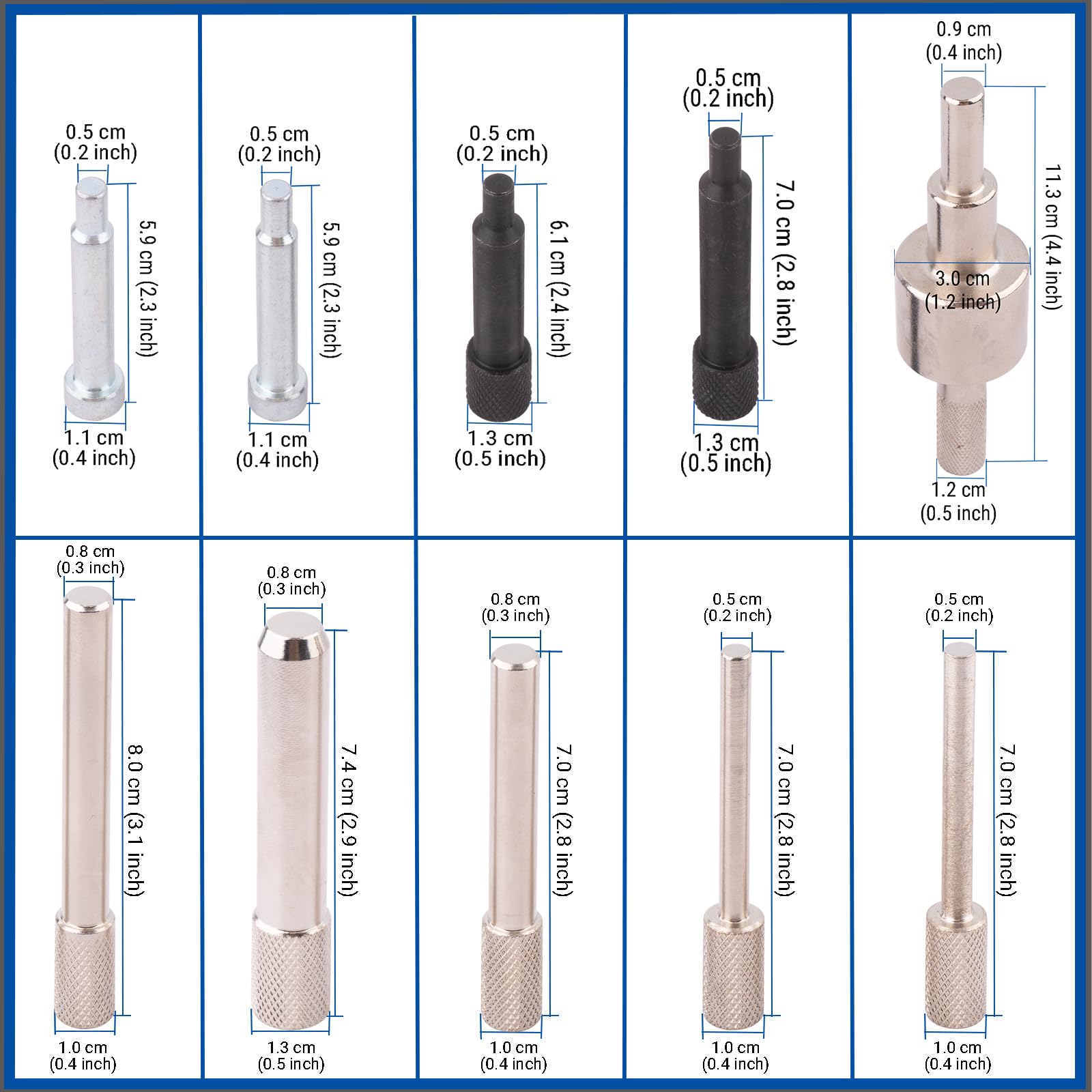 Utensile di fasatura Motore Compatibile con Peugeot(1.6-2.3L) | 10PCS Kit perni di allineamento Albero a camme Compatibile con Peugeot/Citroën 1.6/1.8/2.0/2.3L 16V