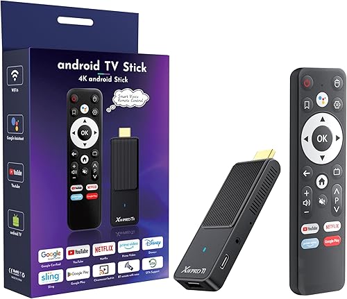 Android TV Stick 4K, 2025 TV Stick Android 14.0 2GB RAM 16GB ROM Ultra HD RK3518 CPU Soporta Wi-Fi 6 2.4G/5G Wi-Fi Bluetooth 5.0 USB HDR10 con