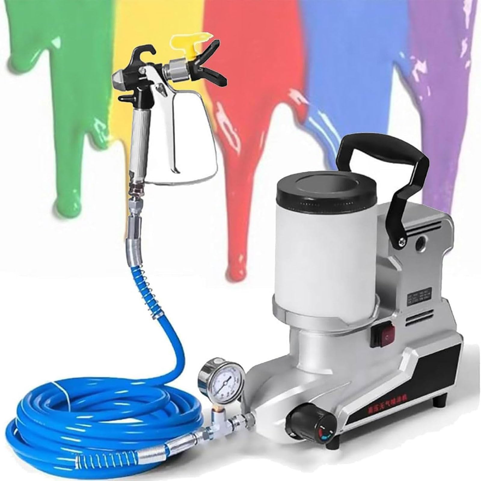 Machine de pulvérisation de peinture murale électrique de 2.5L/min avec cuve de 2L