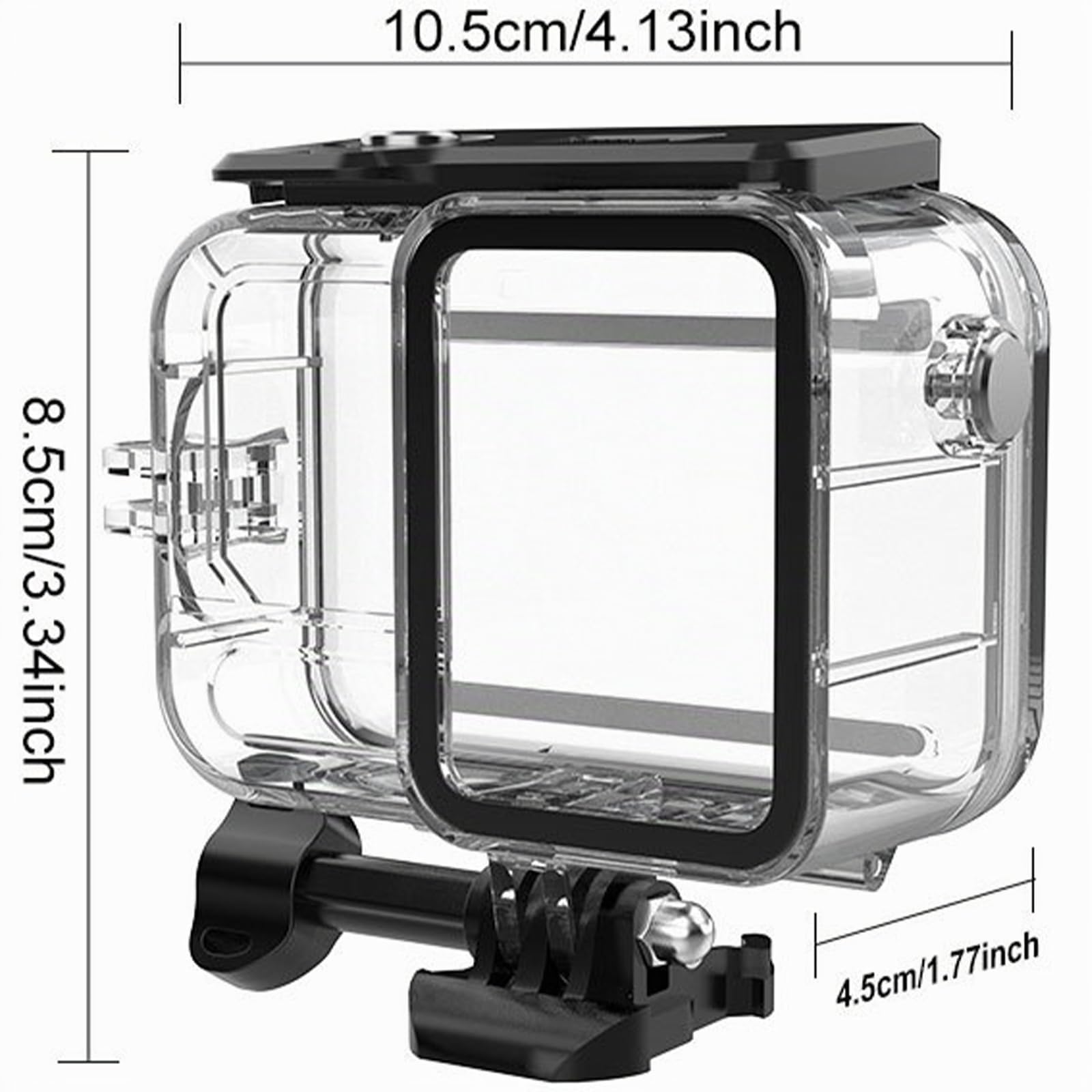 Custodia impermeabile per Insta360 Ace Pro 2, 45M Subacquea Case Non scarica Microfono Copertura, Orizzontale-verticale Custodia protettiva Accessori per Insta360 Ace Pro 2