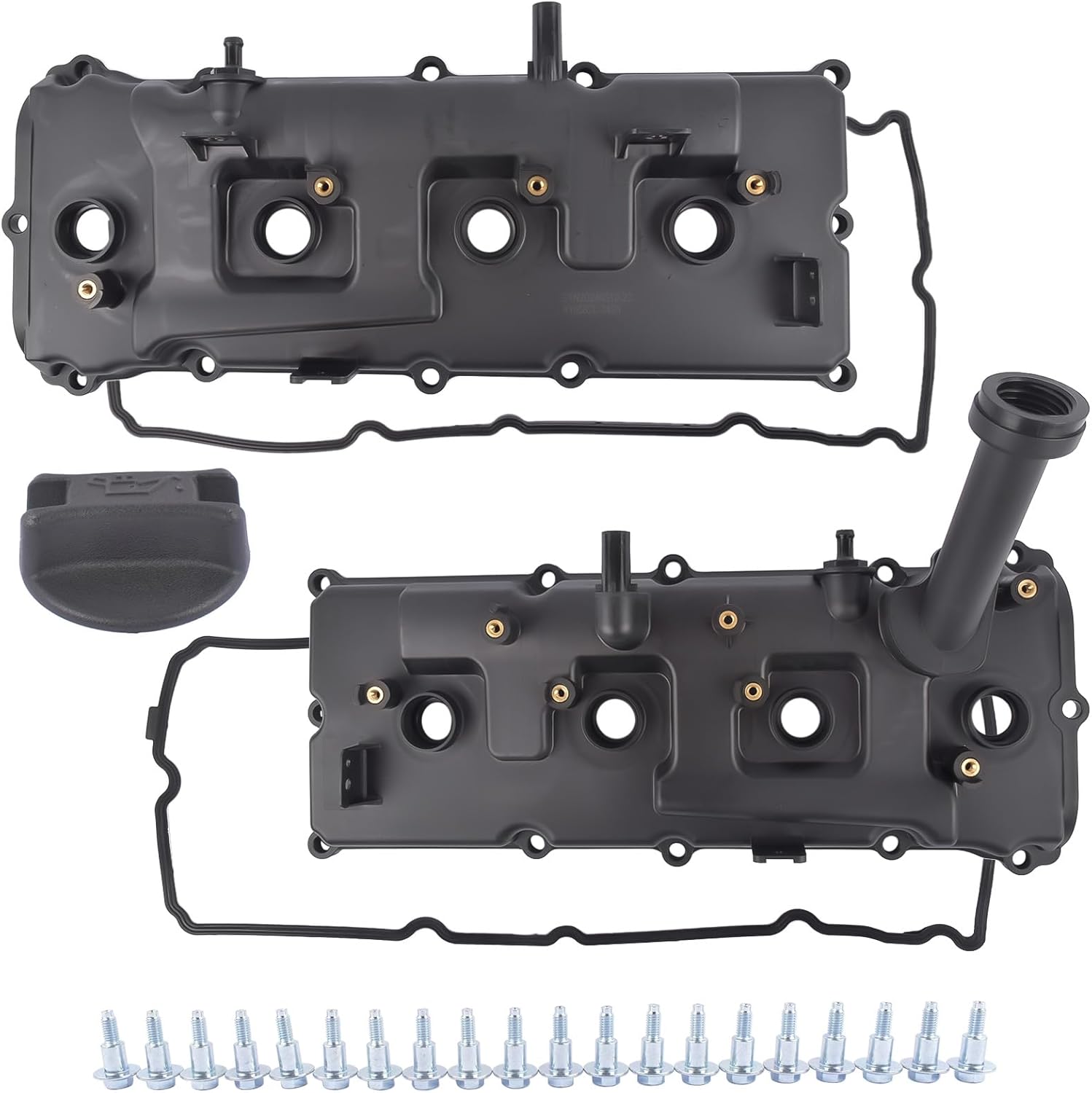 Valve Cover w/Gasket & Cap & Bolt Replacement for Nissan Pathfinder Titan Armada NV2500 NV3500 QX56 5.6L V8 13264ZE01A 13264ZE00A